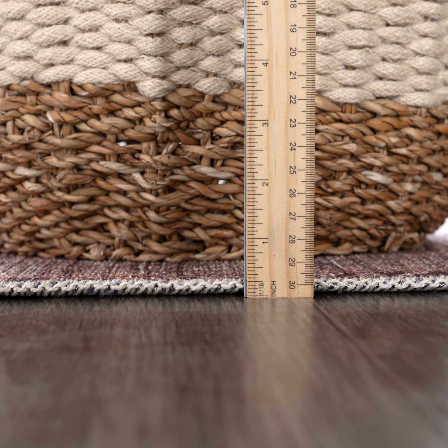 Barny Brown Flat Pile Washable Rug - Image 11