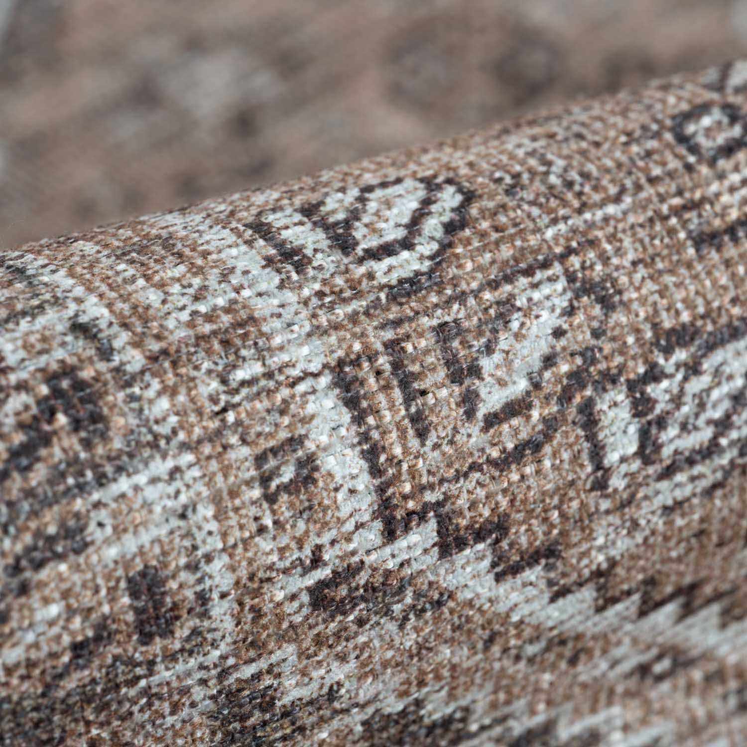 Barny Brown Flat Pile Washable Rug - Image 14