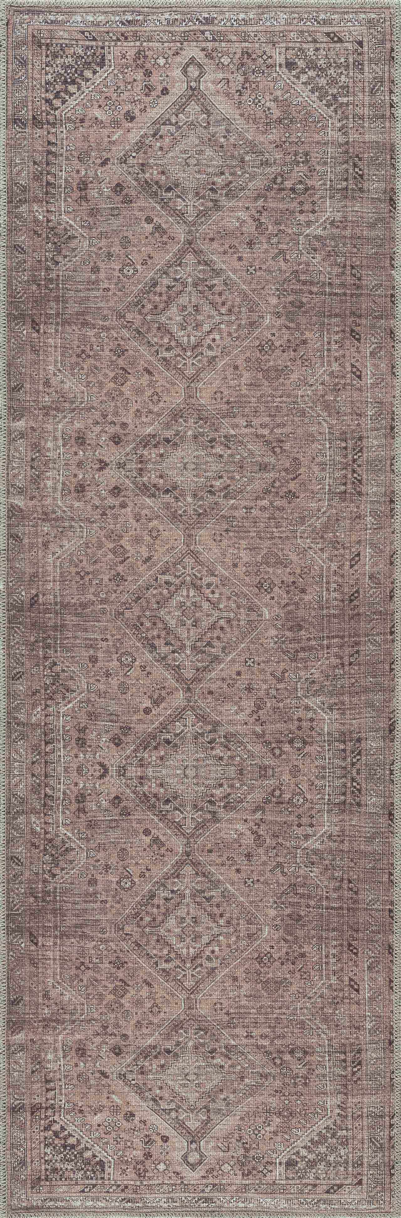 Barny Brown Flat Pile Washable Rug - Image 9