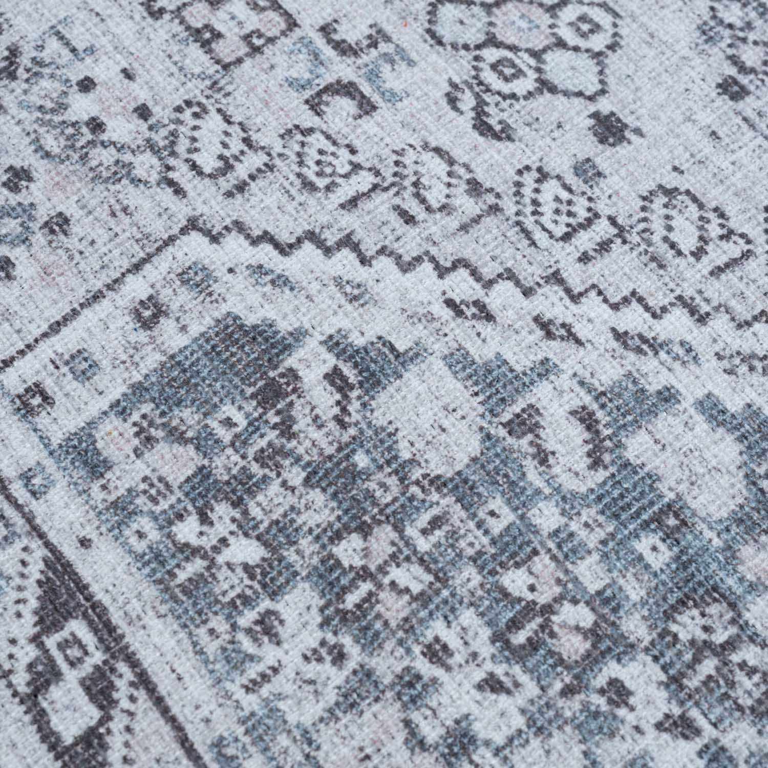 Barny Gray Denim Washable Rug - Image 14