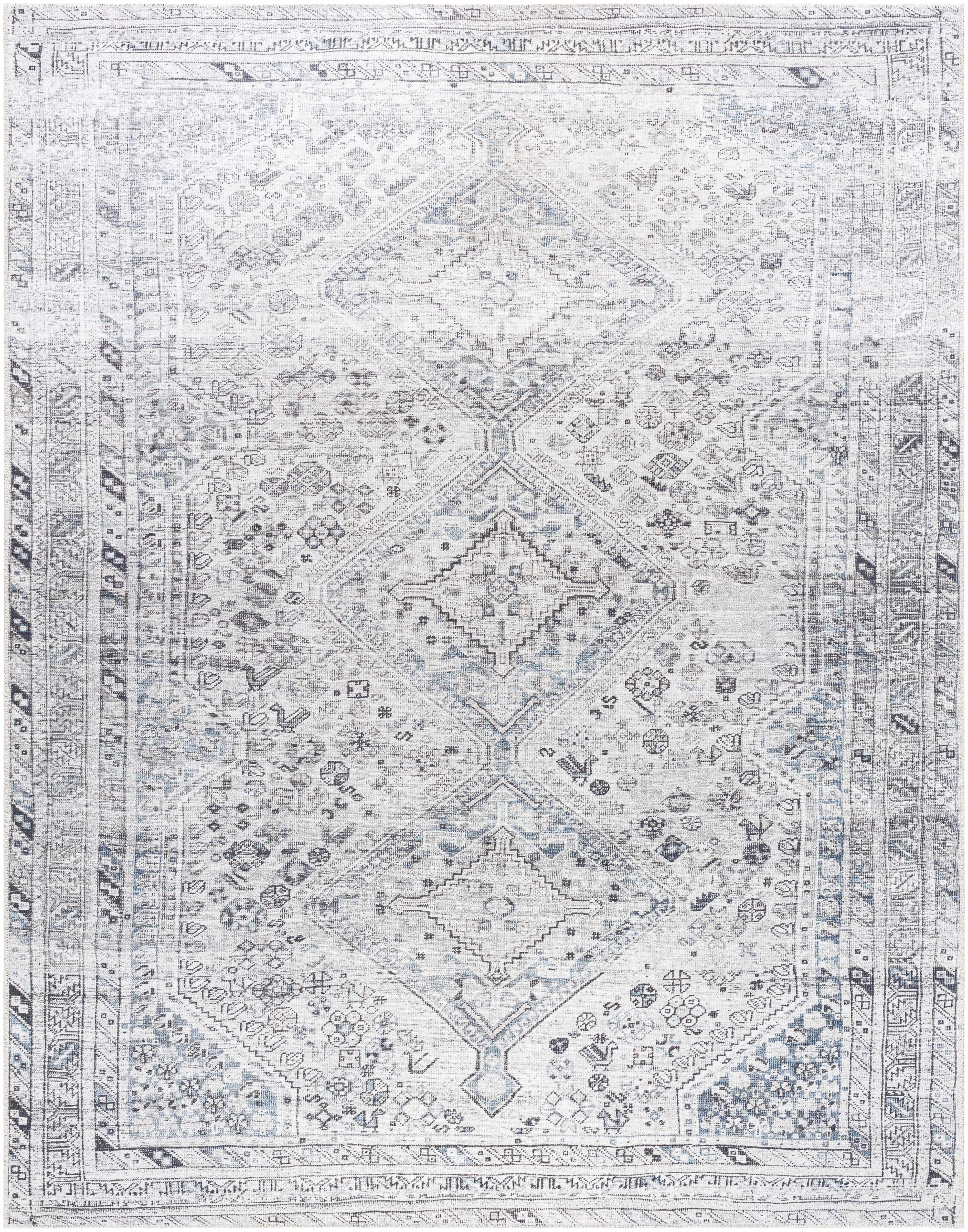Barny Gray Denim Washable Rug - Image 9