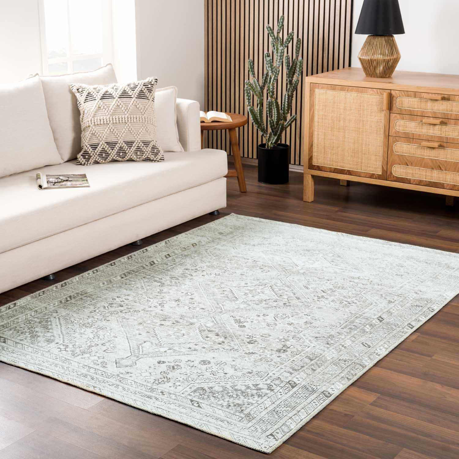Barny Sage Flat Pile Washable Rug - Image 15