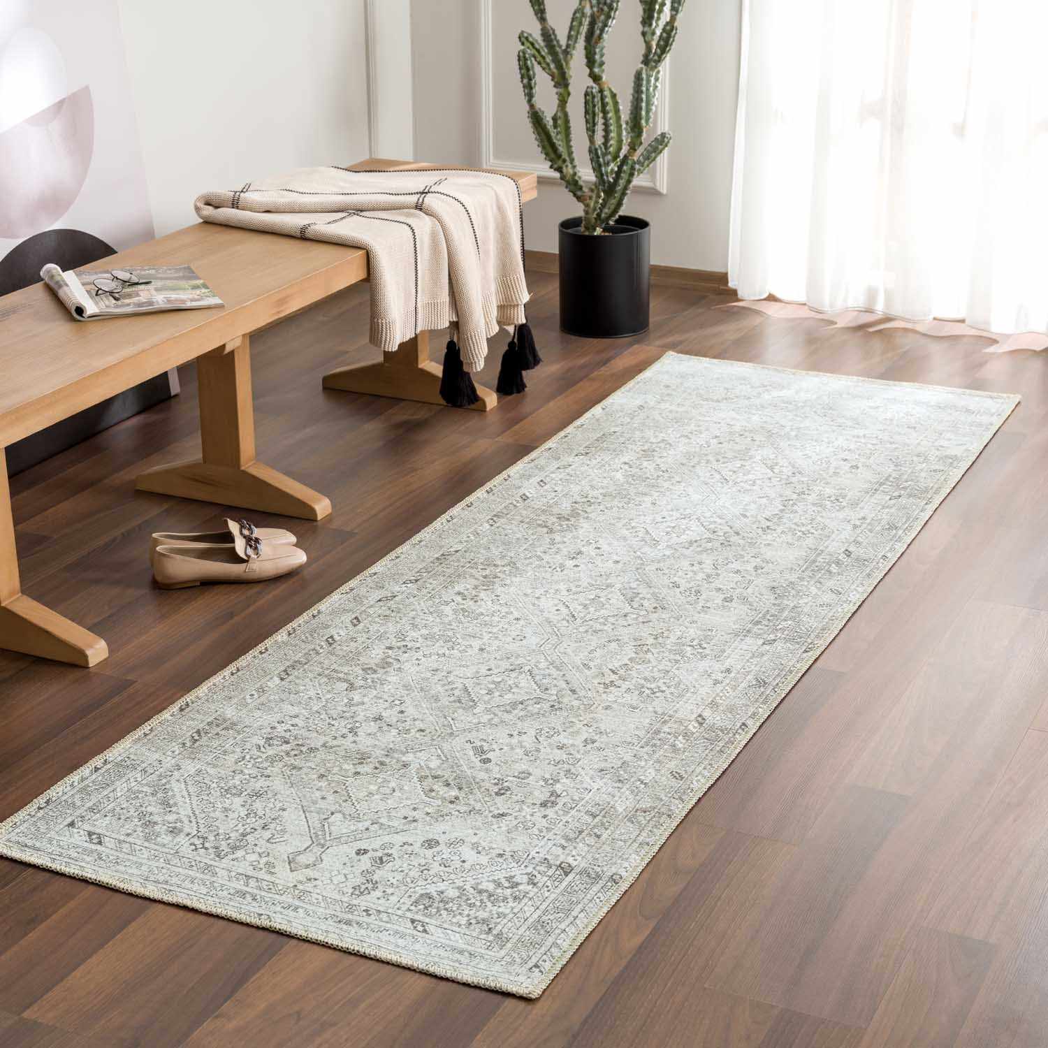 Barny Sage Flat Pile Washable Rug - Image 17