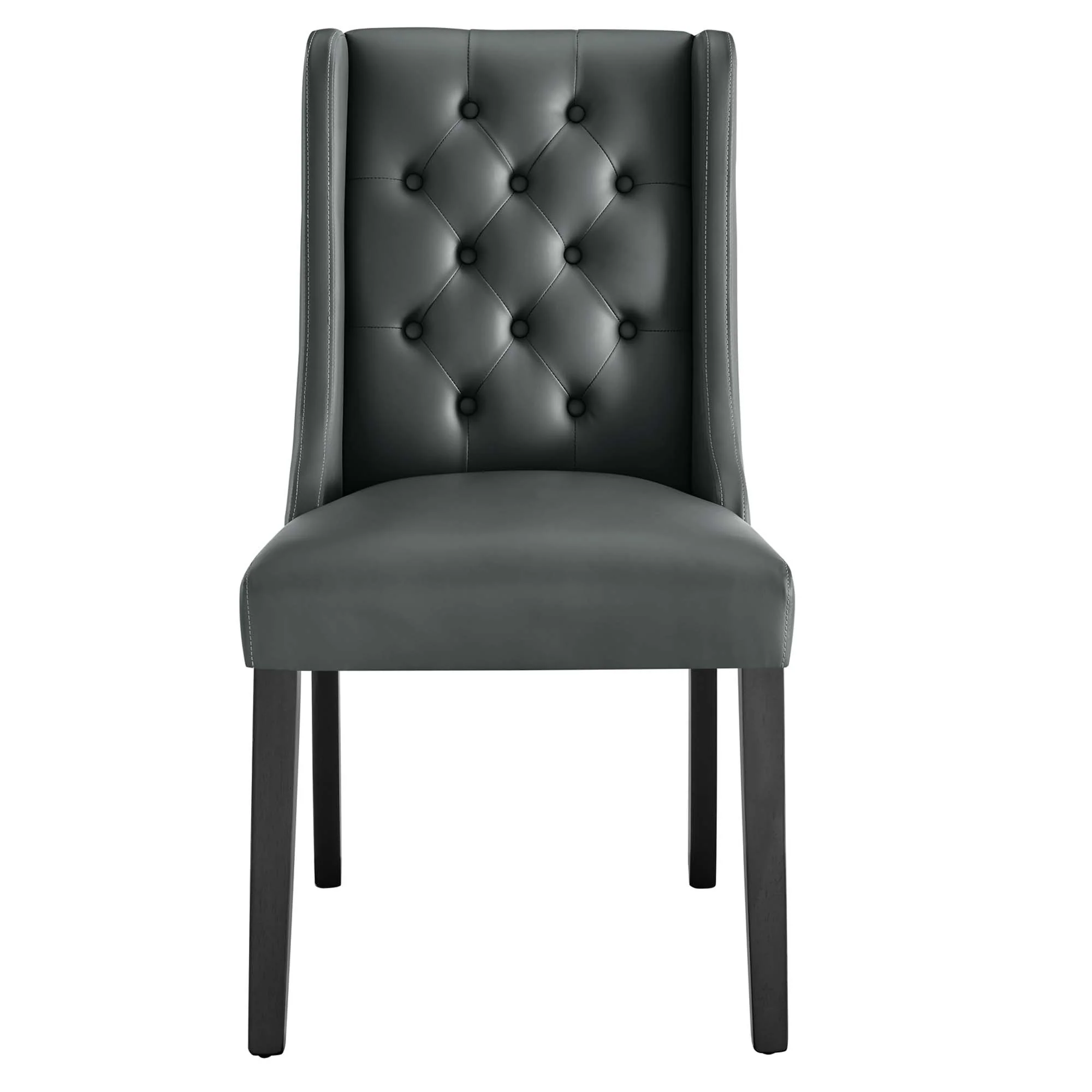 Baronet Button Tufted Vegan Leather Dining Chair by Modway - Image 10