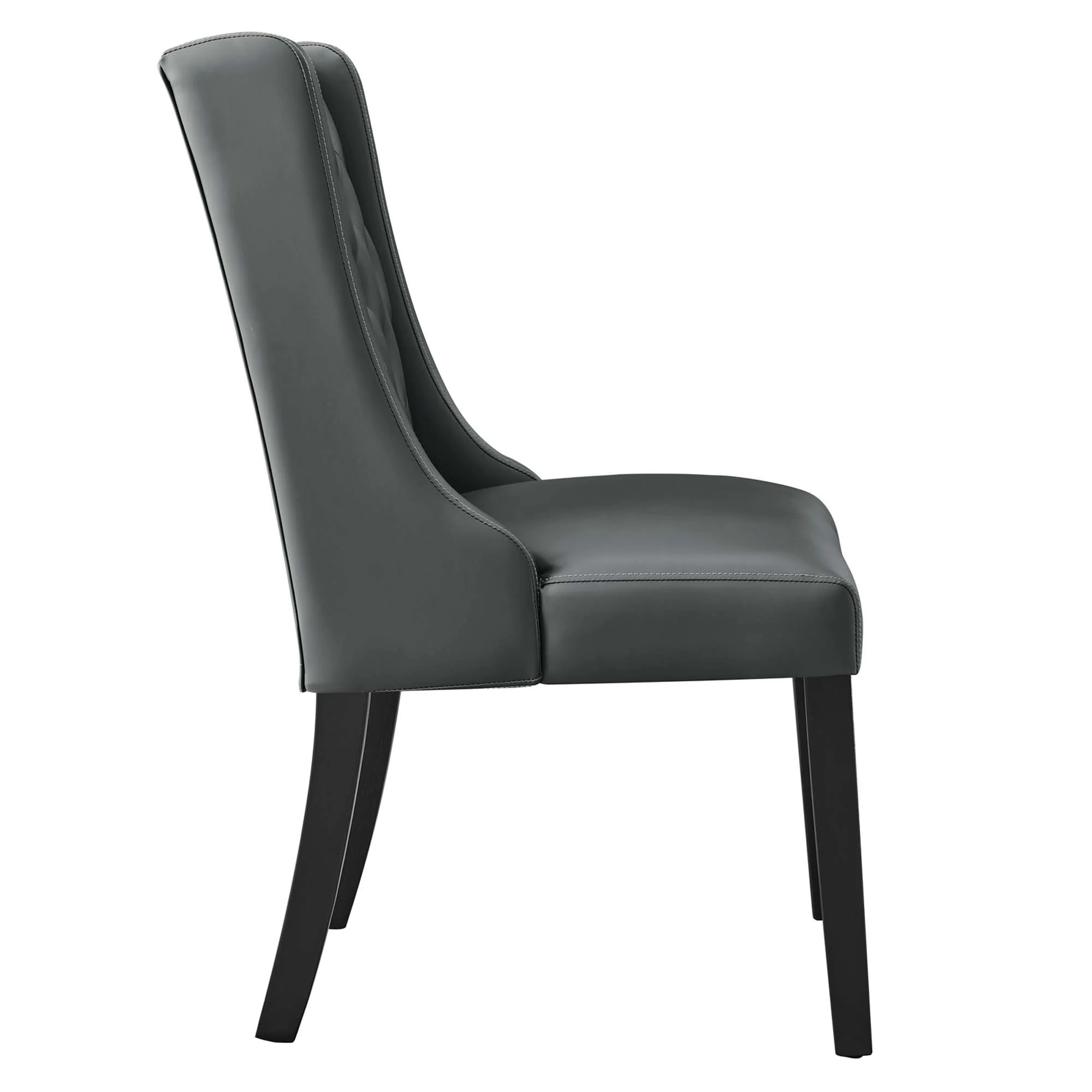 Baronet Button Tufted Vegan Leather Dining Chair by Modway - Image 12