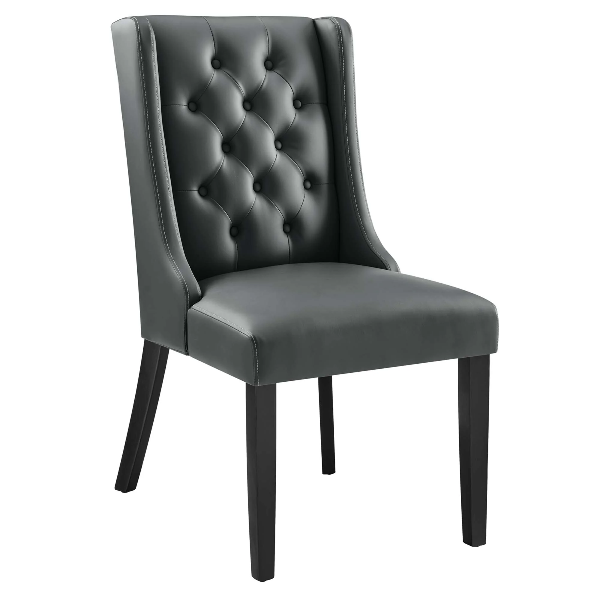 Baronet Button Tufted Vegan Leather Dining Chair by Modway - Image 14