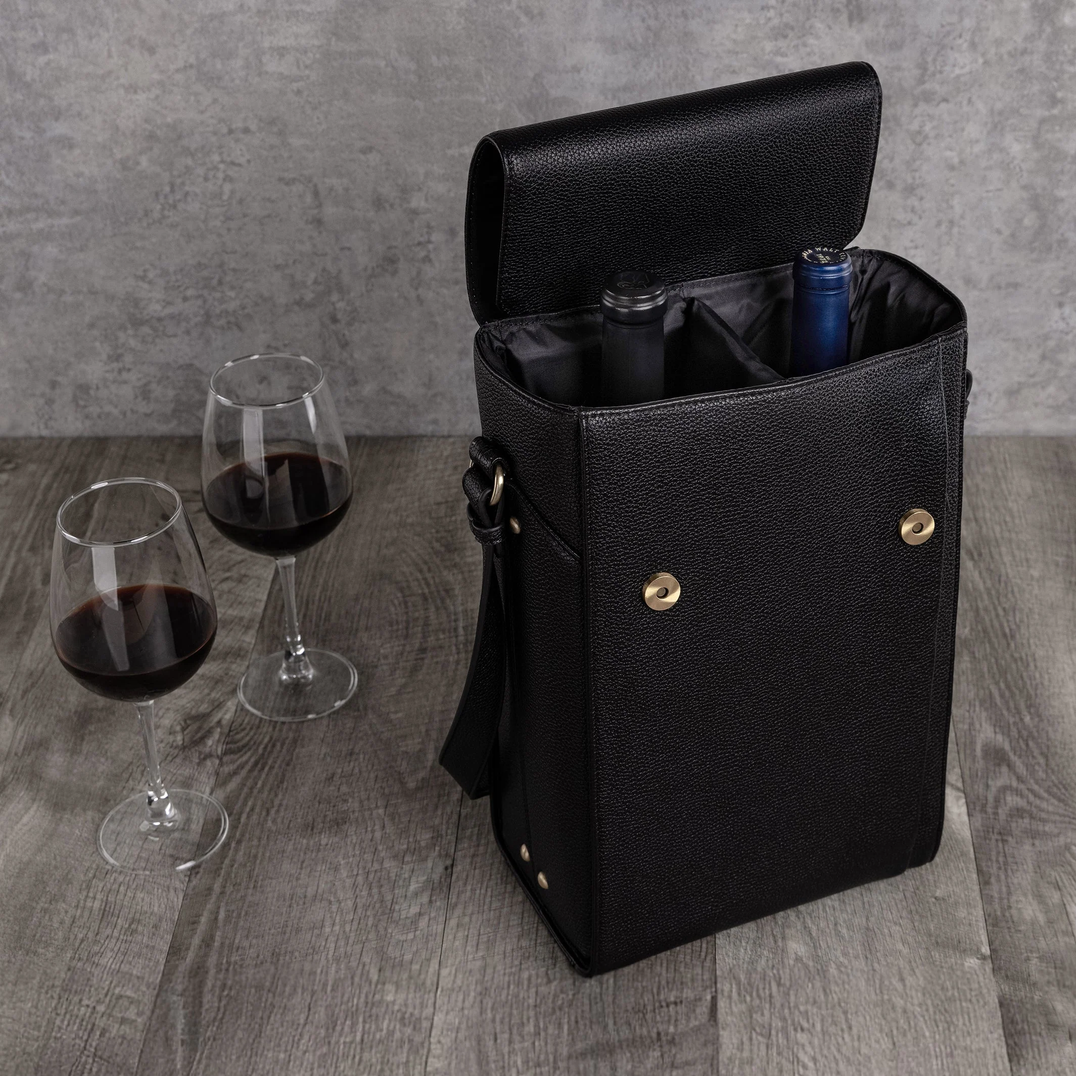 Barossa Two Bottle Leatherette Wine Tote - Image 2