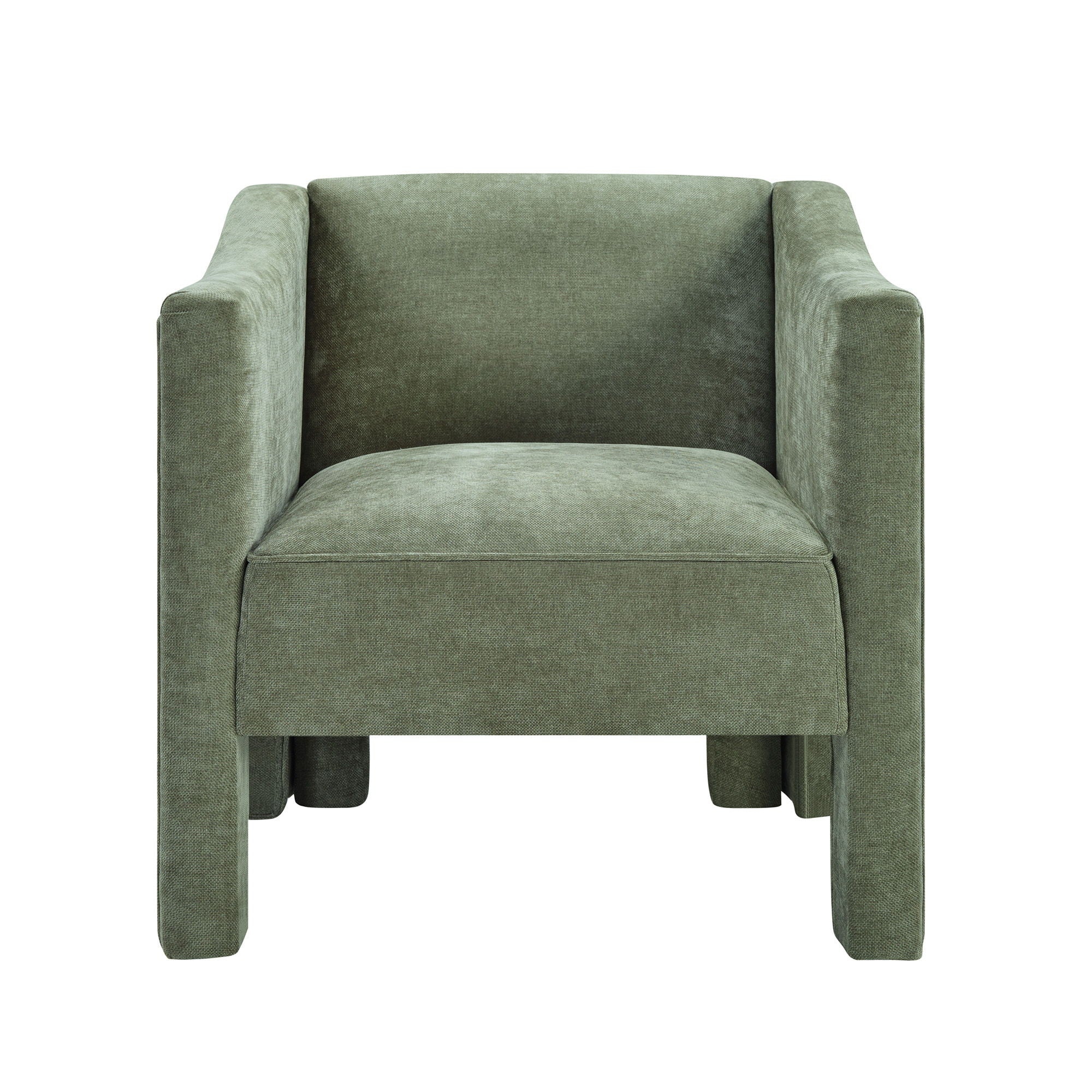 Barrel Accent Chair With Enclosed Arms - Image 2