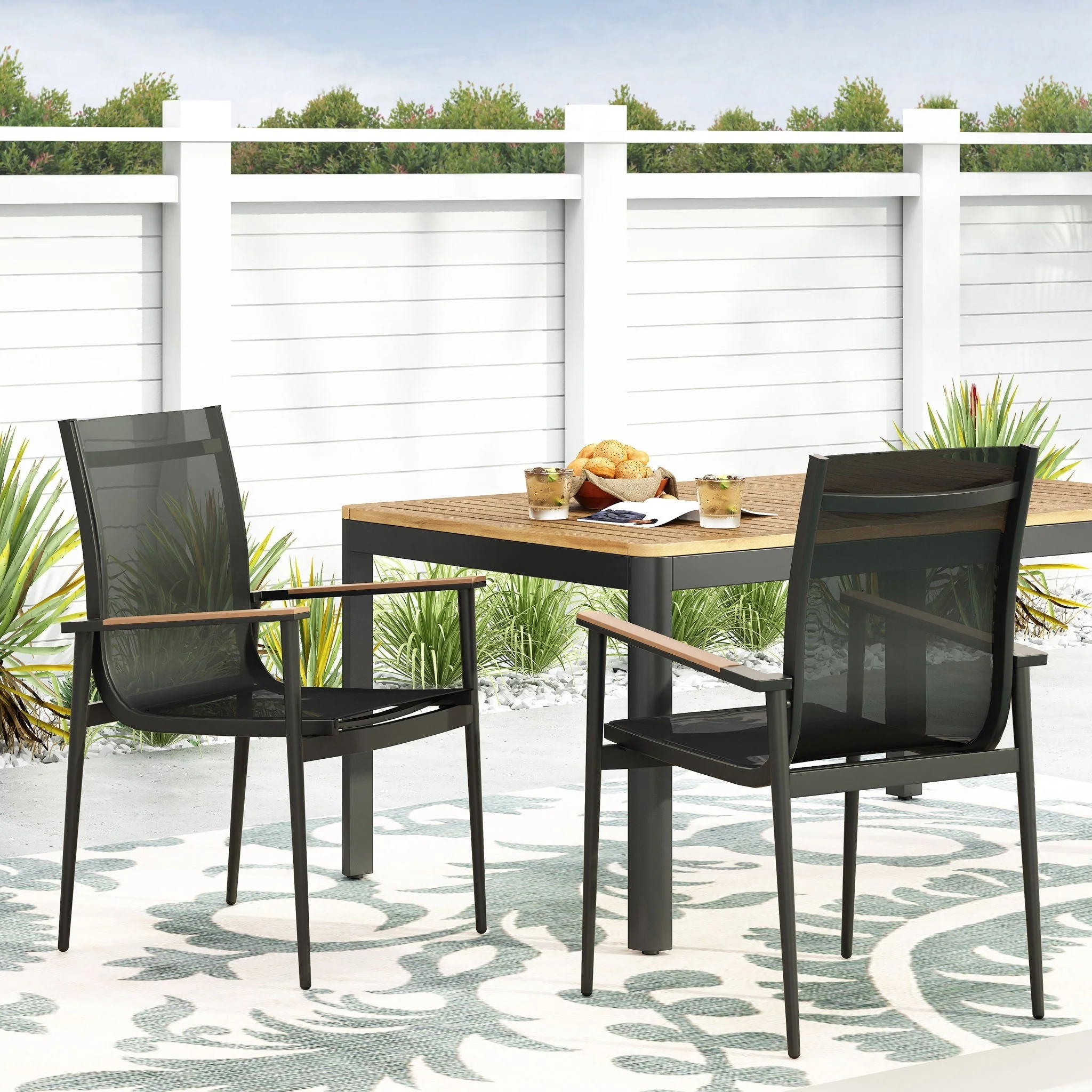 Barrister - Dining Chair (Set of 2) - Black / Natural - Image 3