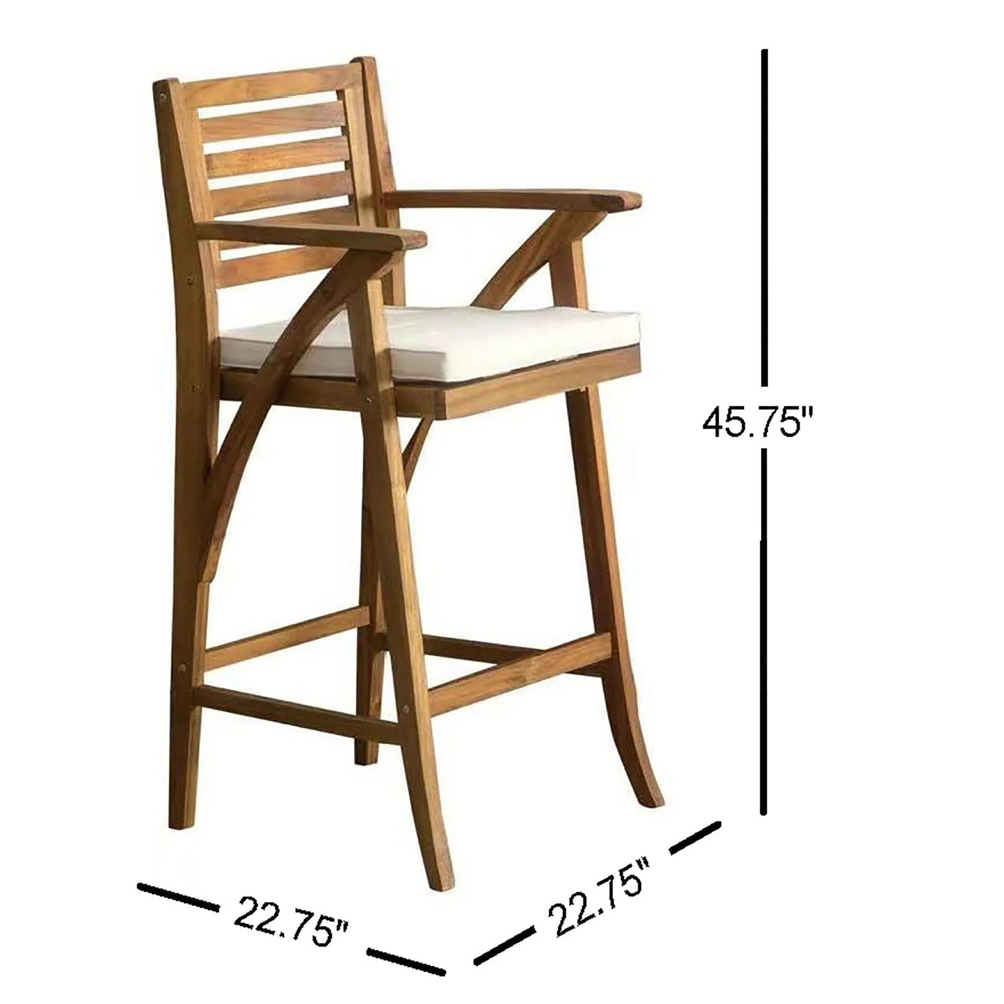 Barstool With Soft Curved Lines And Sturdy Frame (Set of 2) - Brown - Image 2