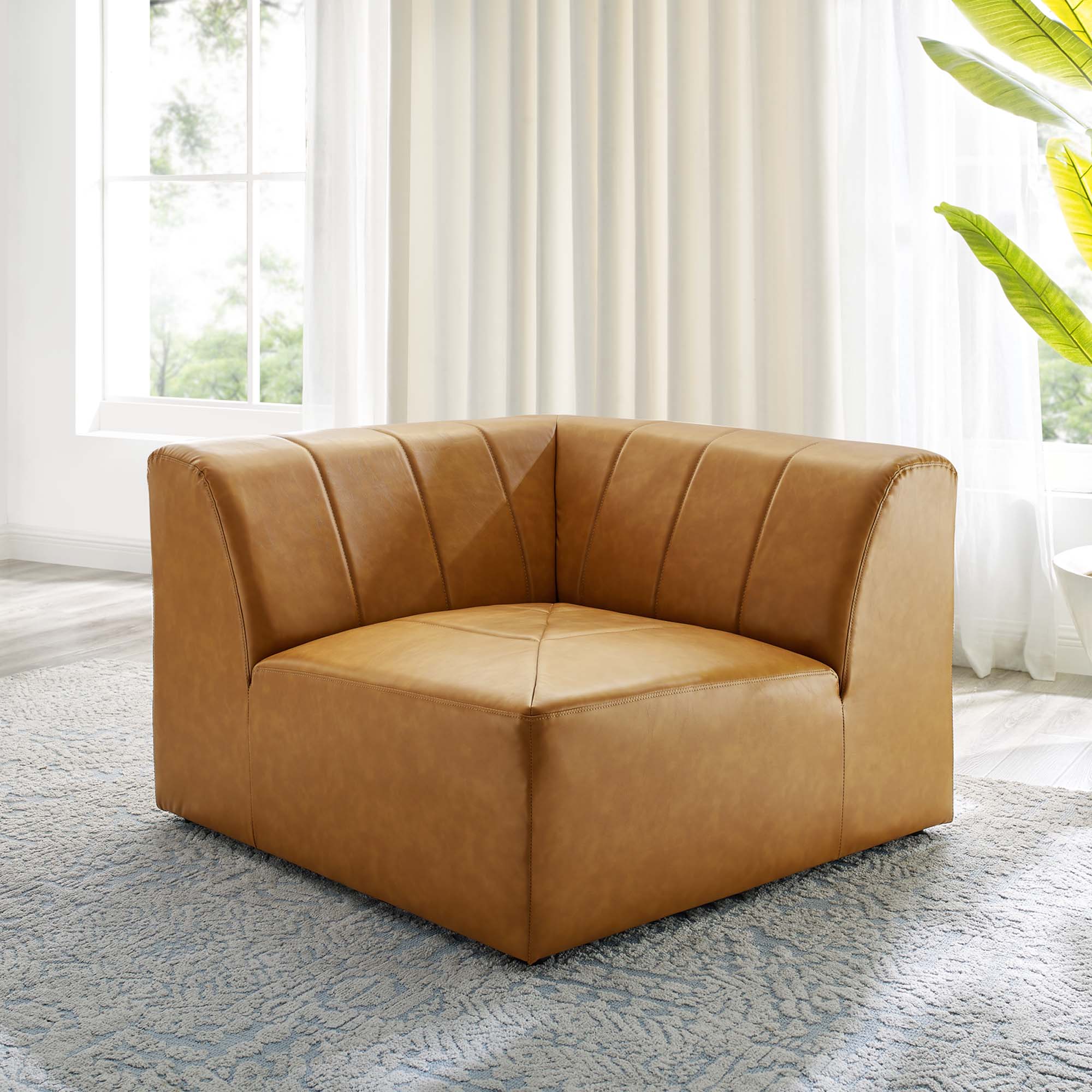 Bartlett Vegan Leather Corner Chair by Modway - Image 6