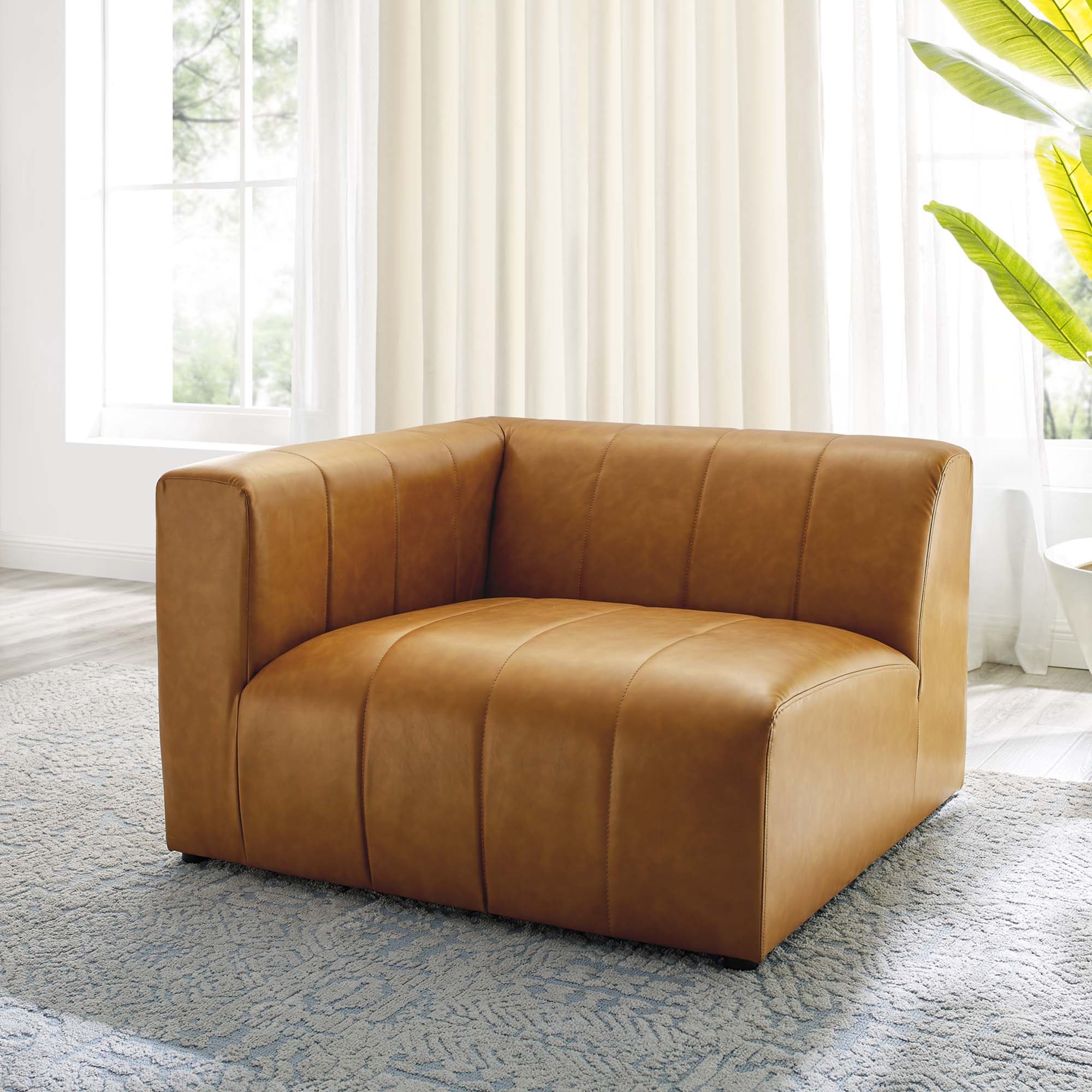 Bartlett Vegan Leather Left-Arm Chair by Modway - Image 7