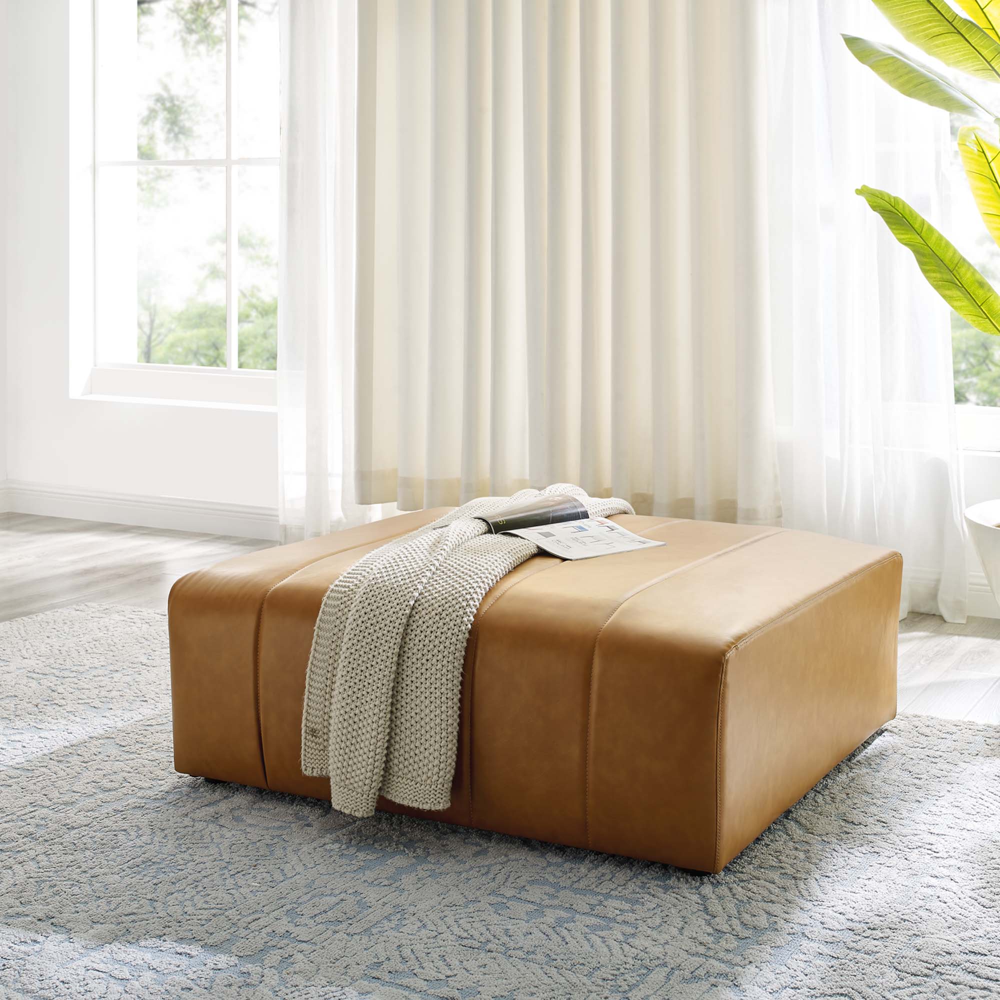 Bartlett Vegan Leather Ottoman by Modway - Image 6