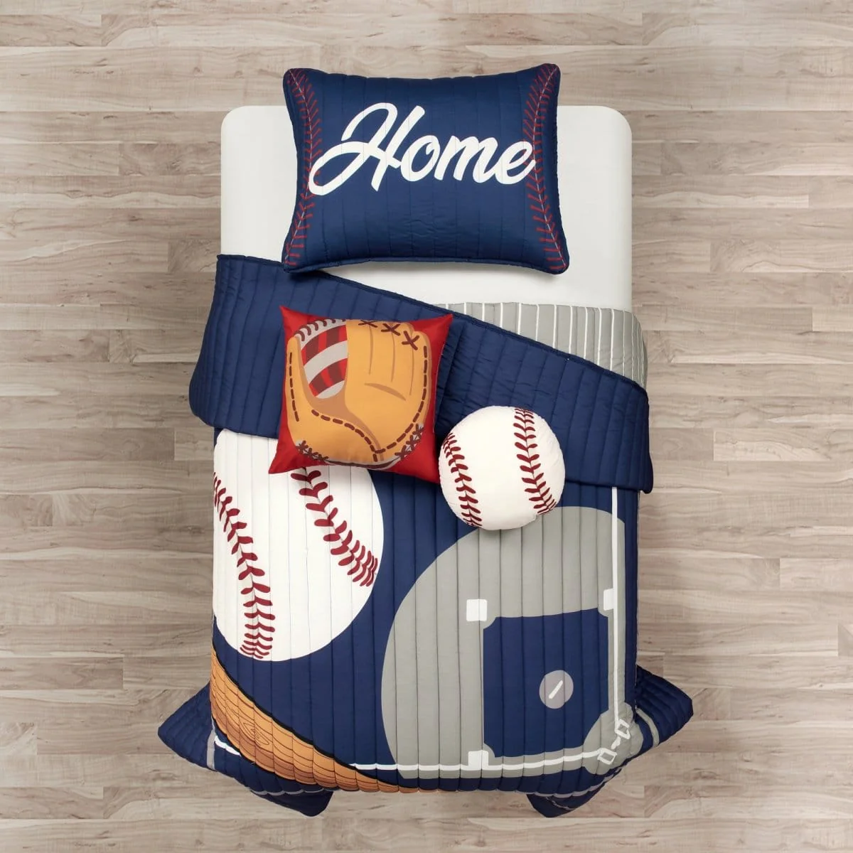 Baseball Game Reversible Oversized Kids Quilt Set - Image 27