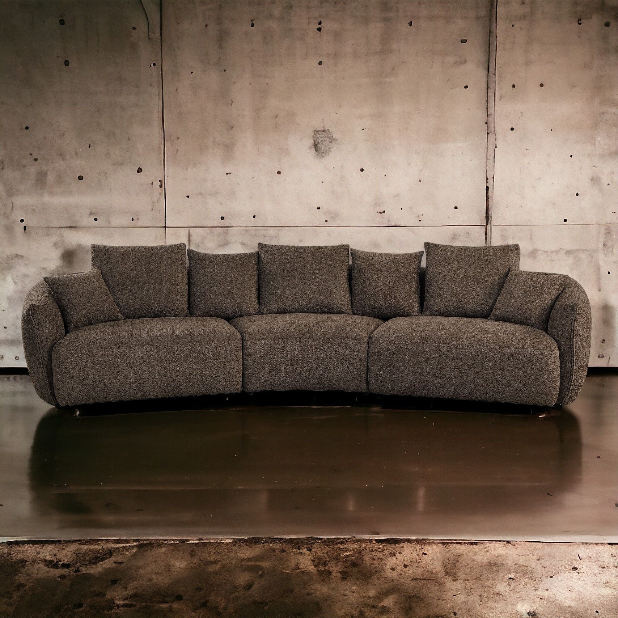 Bash - Anthology Boucle Sofa With Pillows - Brown - Image 2