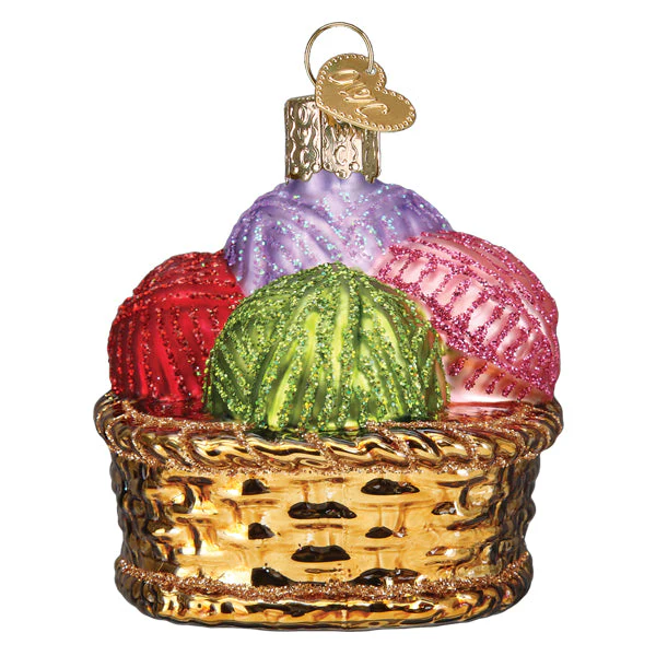 Basket Of Yarn Ornament by Old World Christmas - Image 5