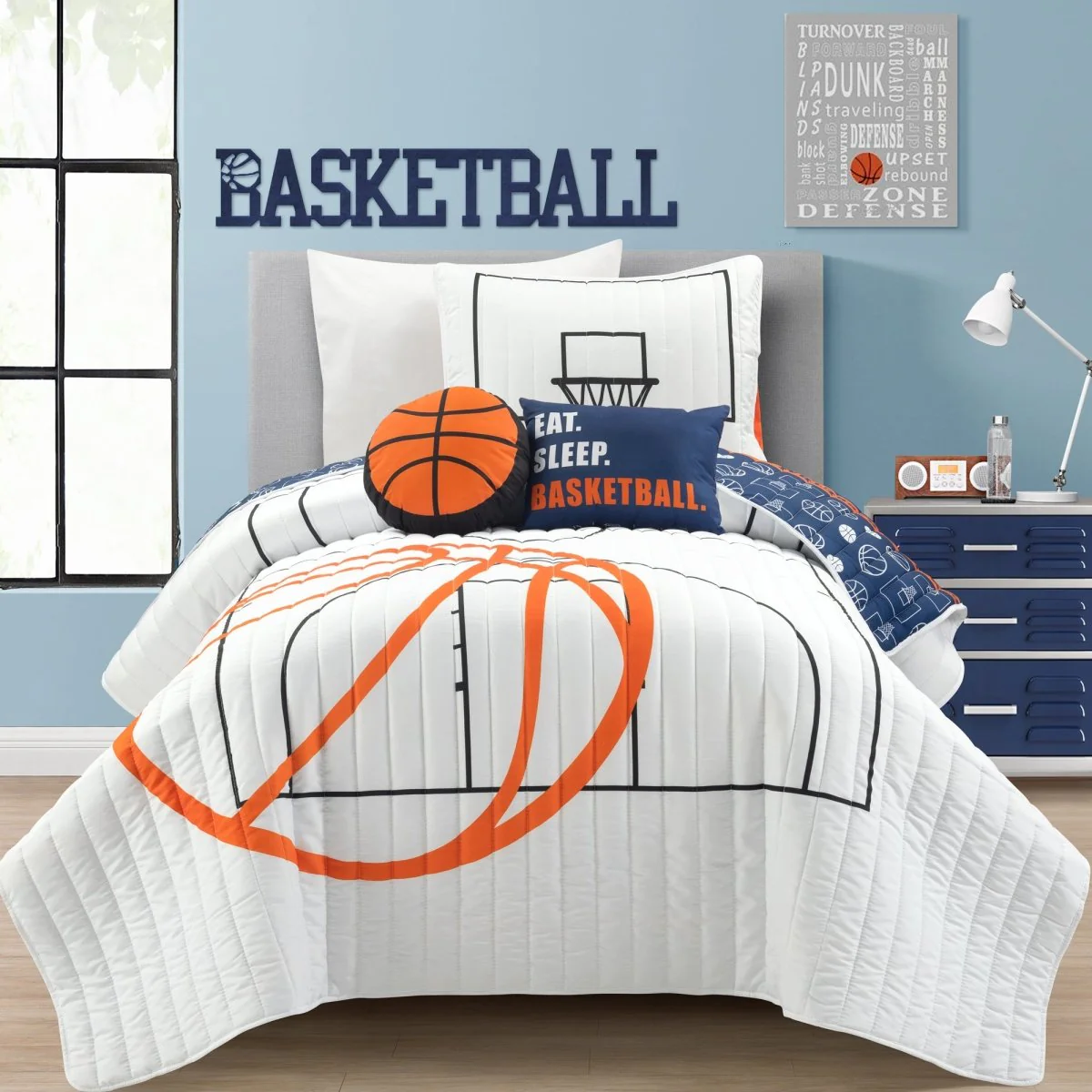 Basketball Game Reversible Quilt Set - Image 10
