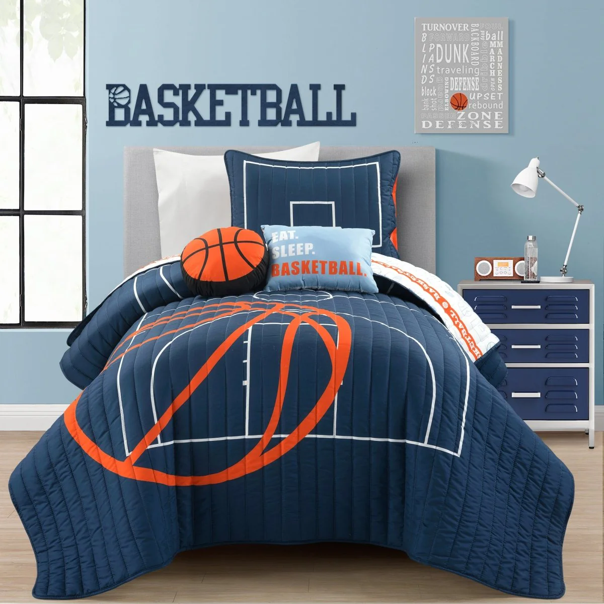 Basketball Game Reversible Quilt Set - Image 27