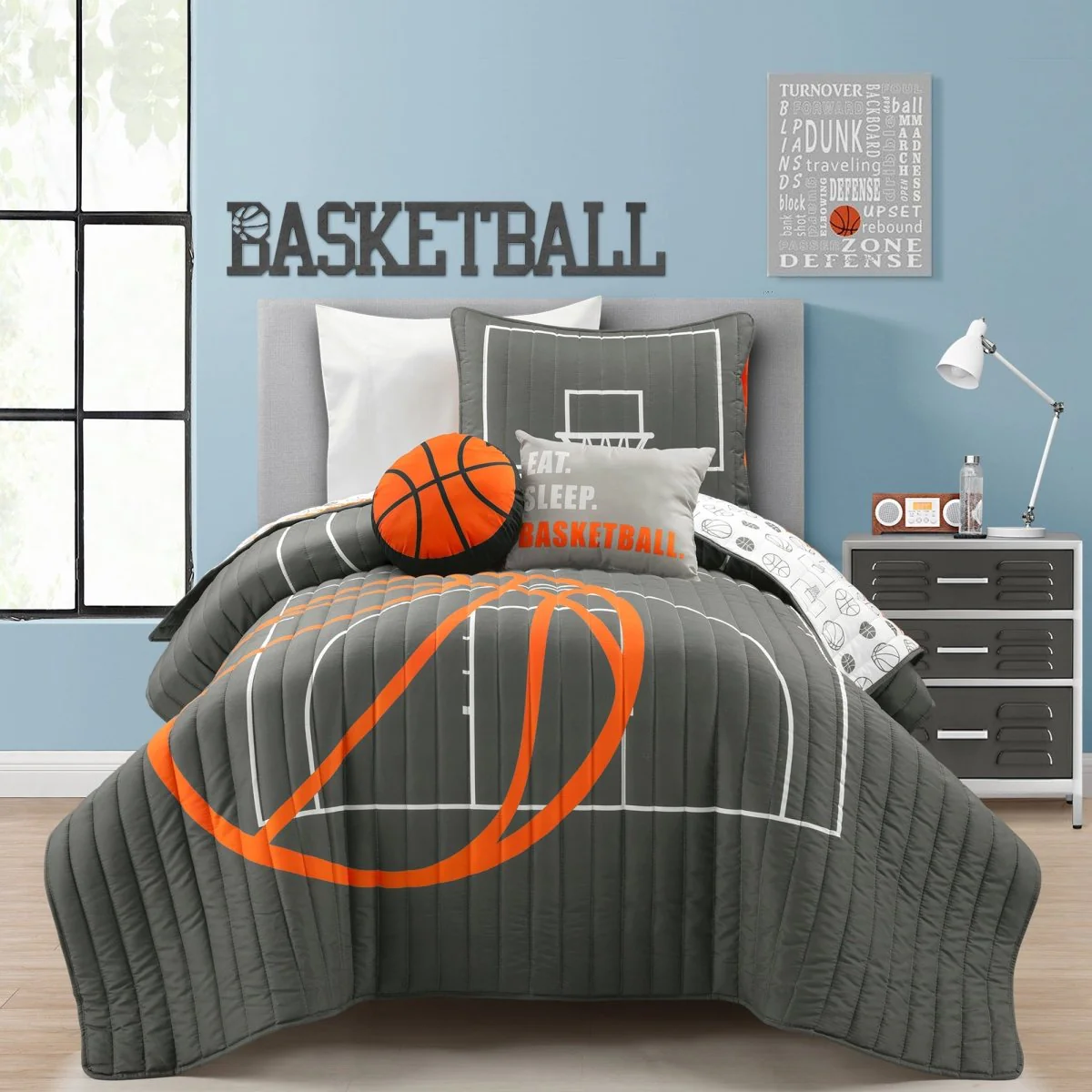 Basketball Game Reversible Quilt Set - Image 36