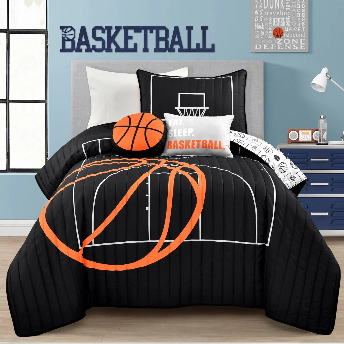Basketball Game Reversible Quilt Set - Image 54