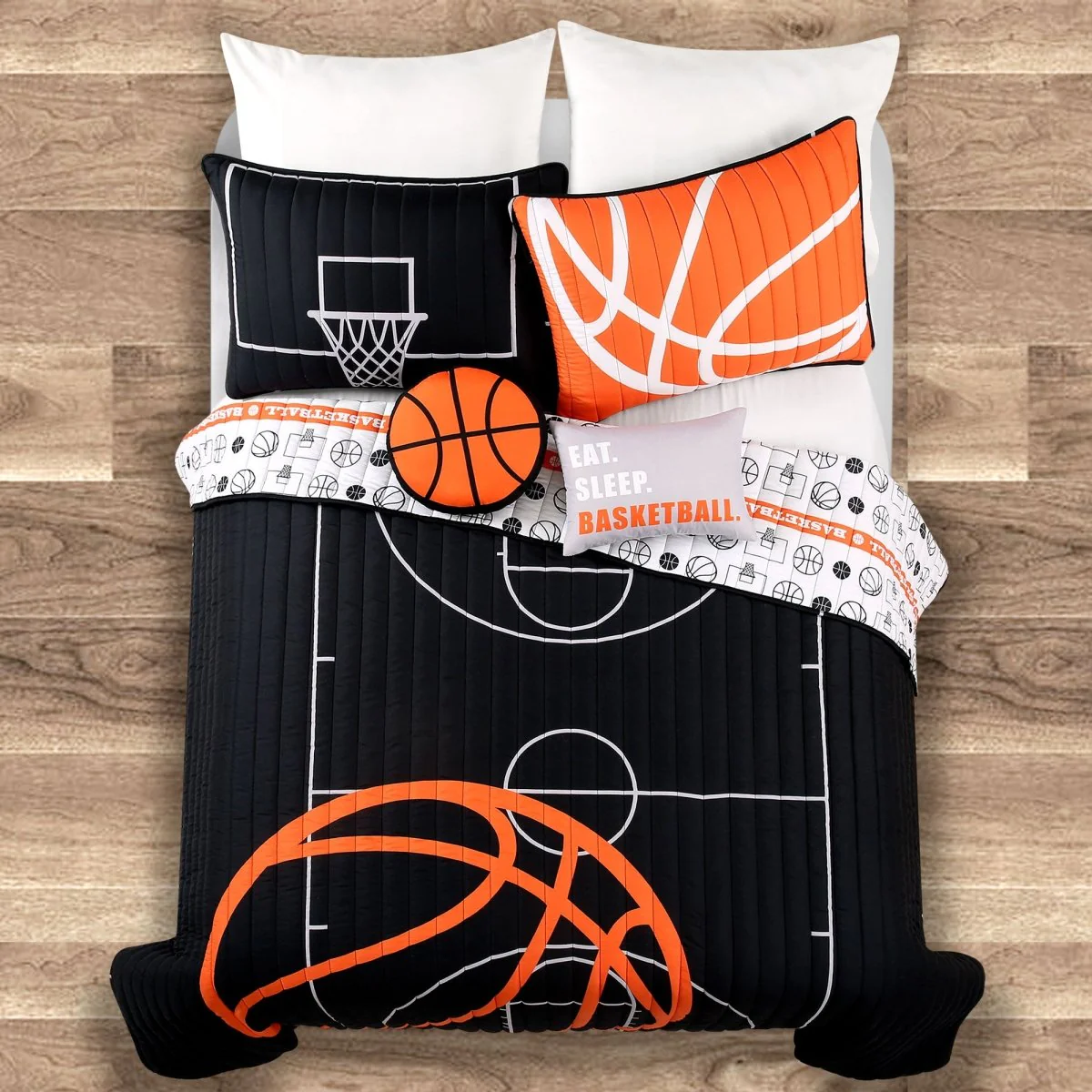Basketball Game Reversible Quilt Set - Image 60