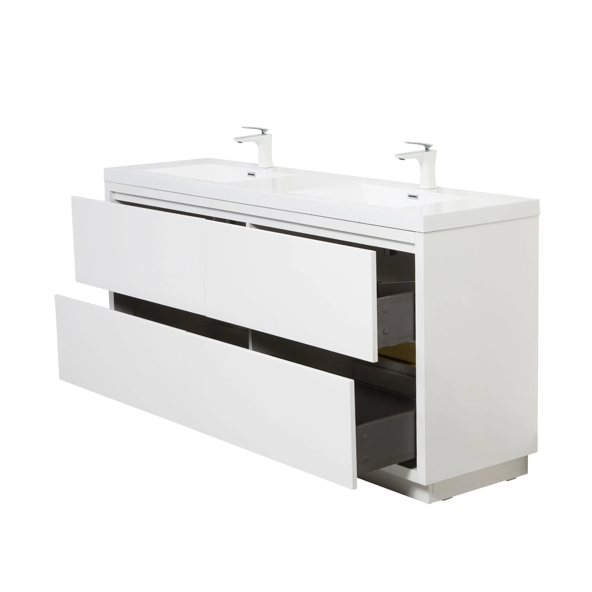 Bathin Freestanding Bathroom Vanity With Double Sinks, Bathroom Storage Vanity Cabinet With Stone Resin Countertop And Soft Close Drawers - Image 20