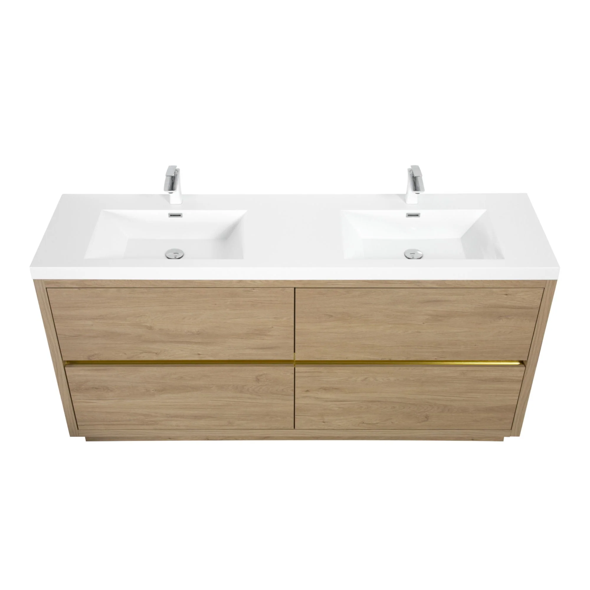 Bathin Freestanding Bathroom Vanity With Double Sinks, Bathroom Storage Vanity Cabinet With Stone Resin Countertop And Soft Close Drawers - Image 31