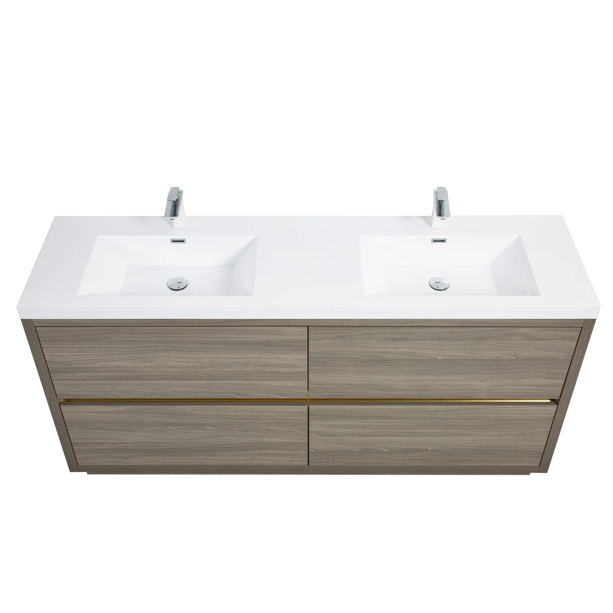 Bathin Freestanding Bathroom Vanity With Double Sinks, Bathroom Storage Vanity Cabinet With Stone Resin Countertop And Soft Close Drawers - Image 37