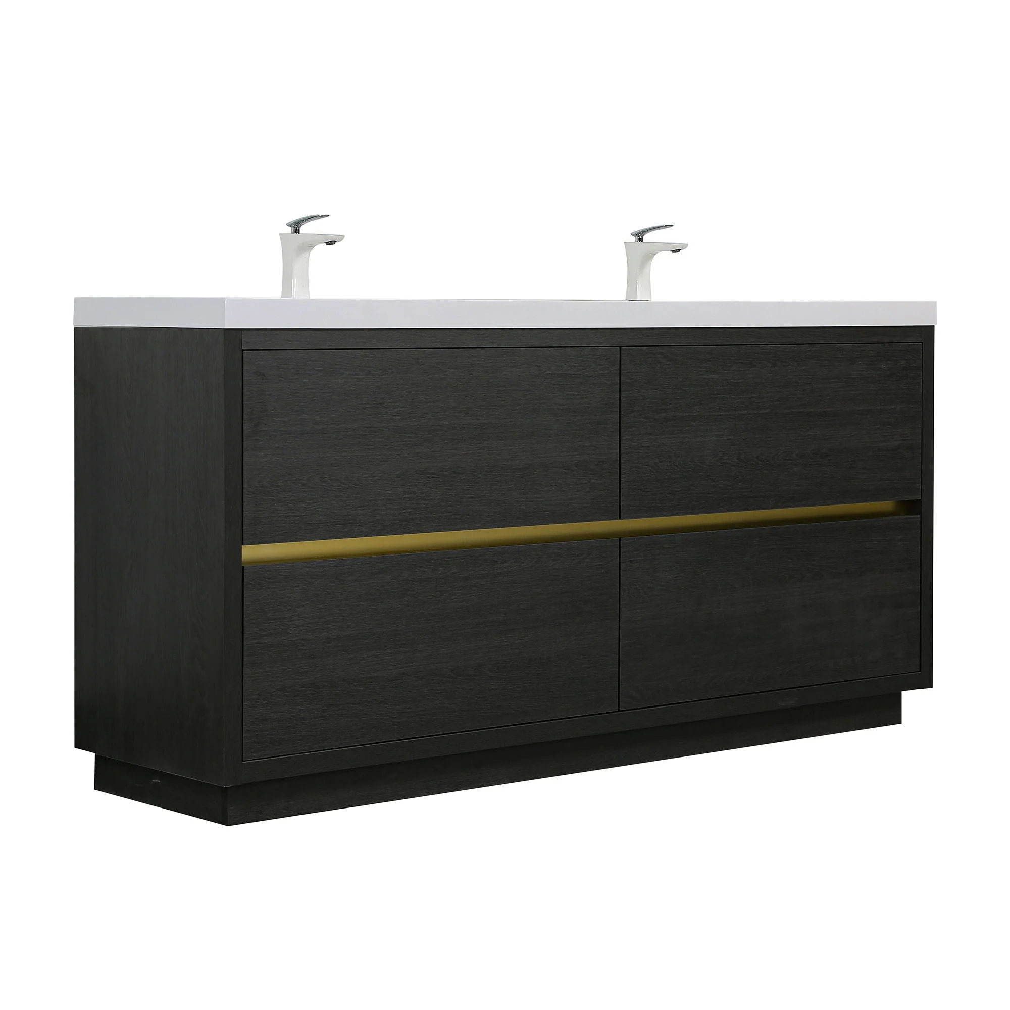 Bathin Freestanding Bathroom Vanity With Double Sinks, Bathroom Storage Vanity Cabinet With Stone Resin Countertop And Soft Close Drawers - Image 47