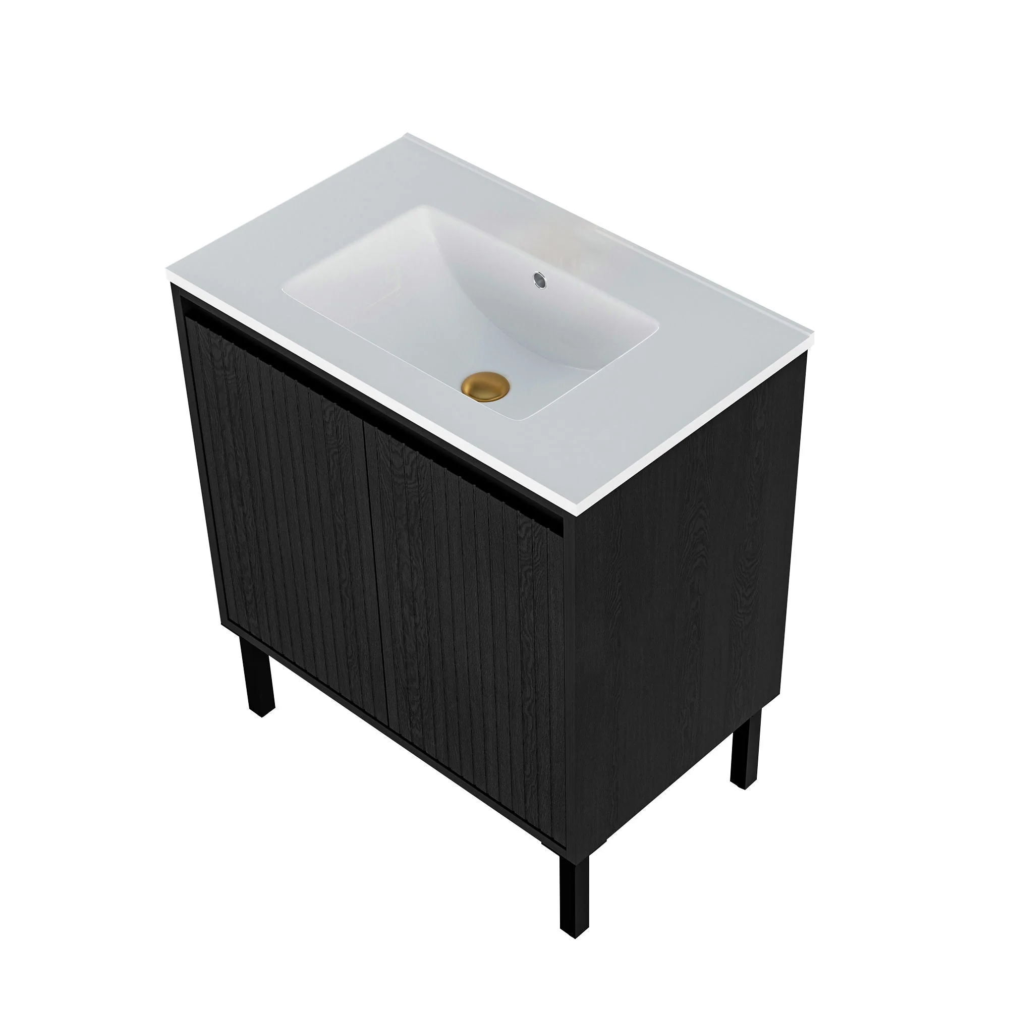 Bathroom Vanity With Ceramic Sink, Floor-Standing Design, Soft-Closing Drawers - Image 6