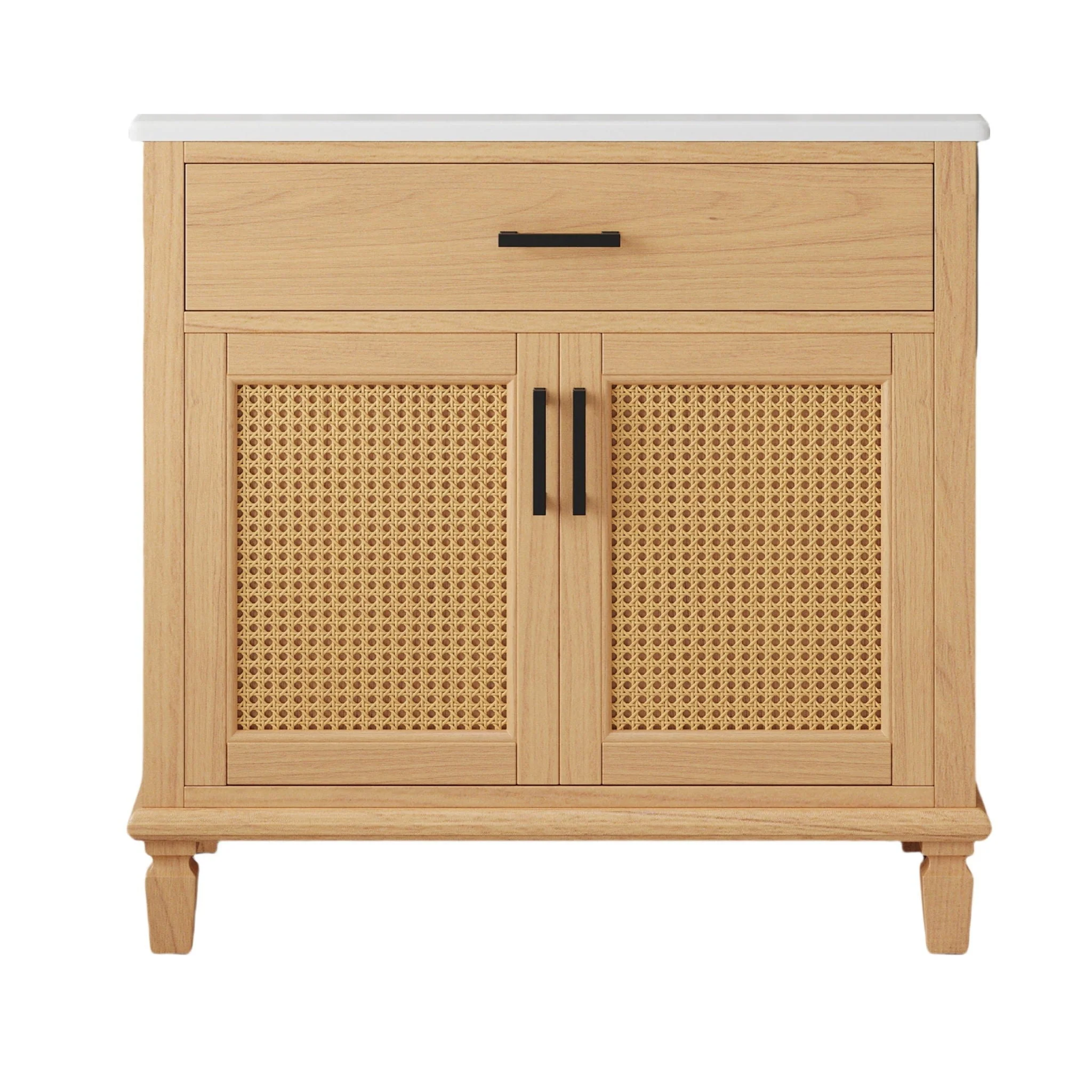 Bathroom Vanity With Ceramic Sink, Modern Free Standing Cabinet With Soft Close Drawers - Image 2