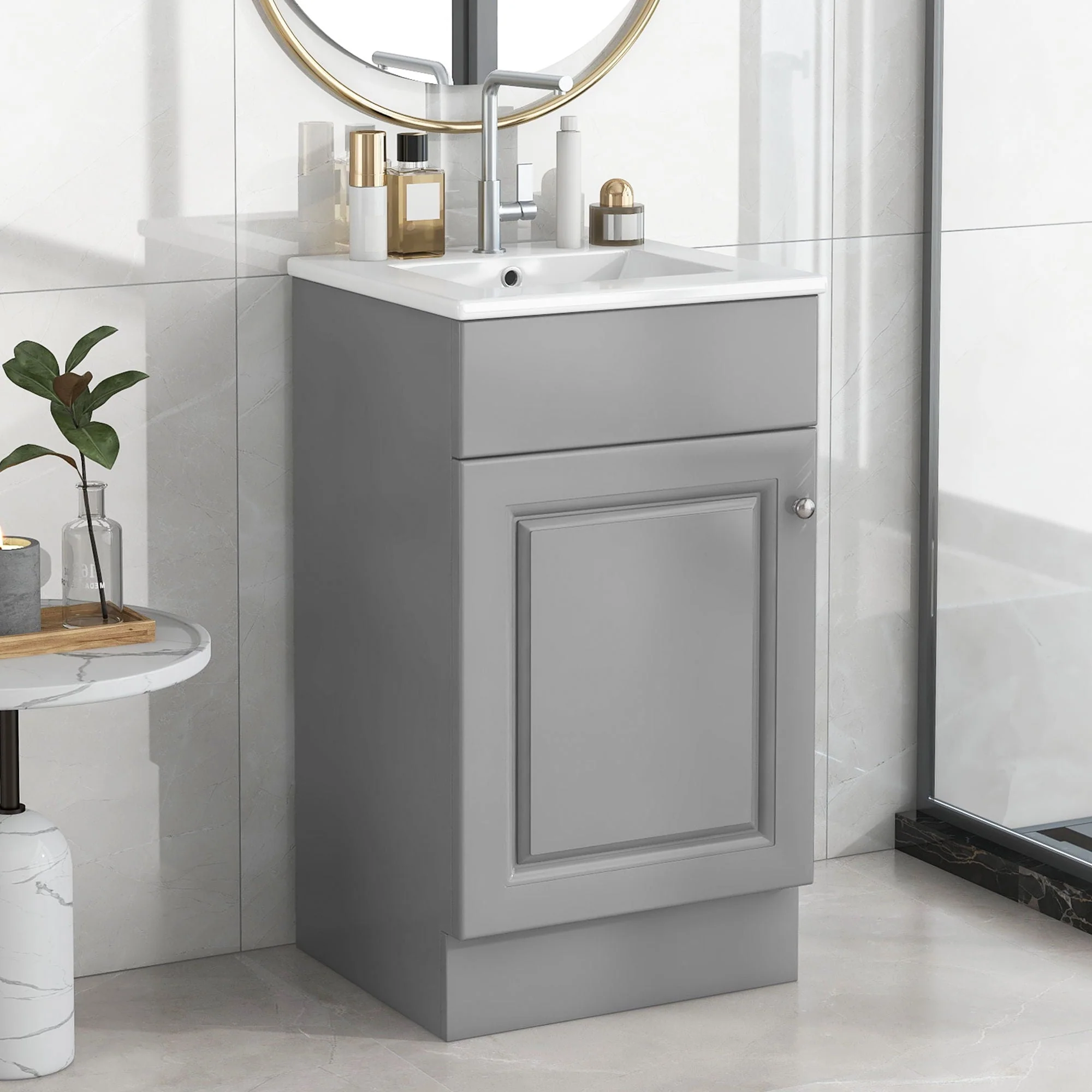 Bathroom Vanity With Sink, Cabinet With Adjustable Shelf - Image 12