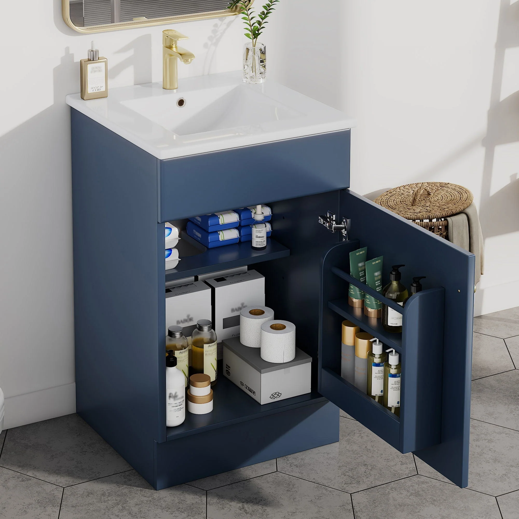 Bathroom Vanity With Sink, Cabinet With Adjustable Shelf - Image 13