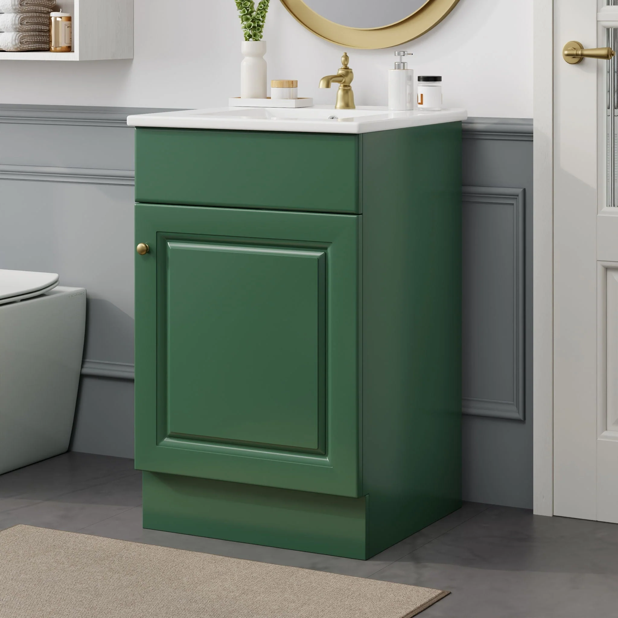 Bathroom Vanity With Sink, Cabinet With Adjustable Shelf - Image 14
