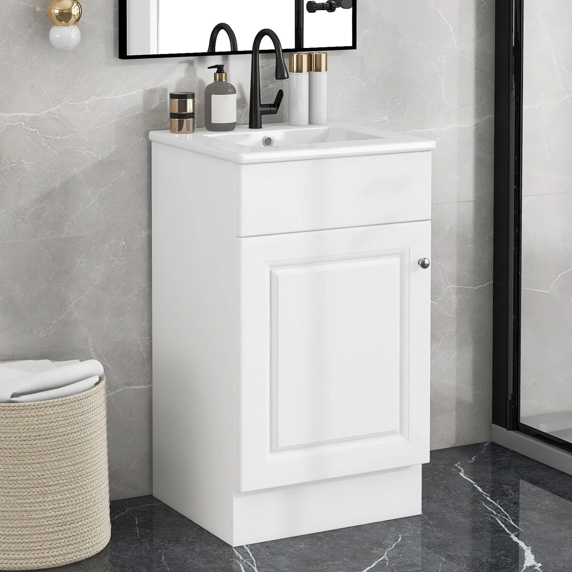 Bathroom Vanity With Sink, Cabinet With Adjustable Shelf - Image 20