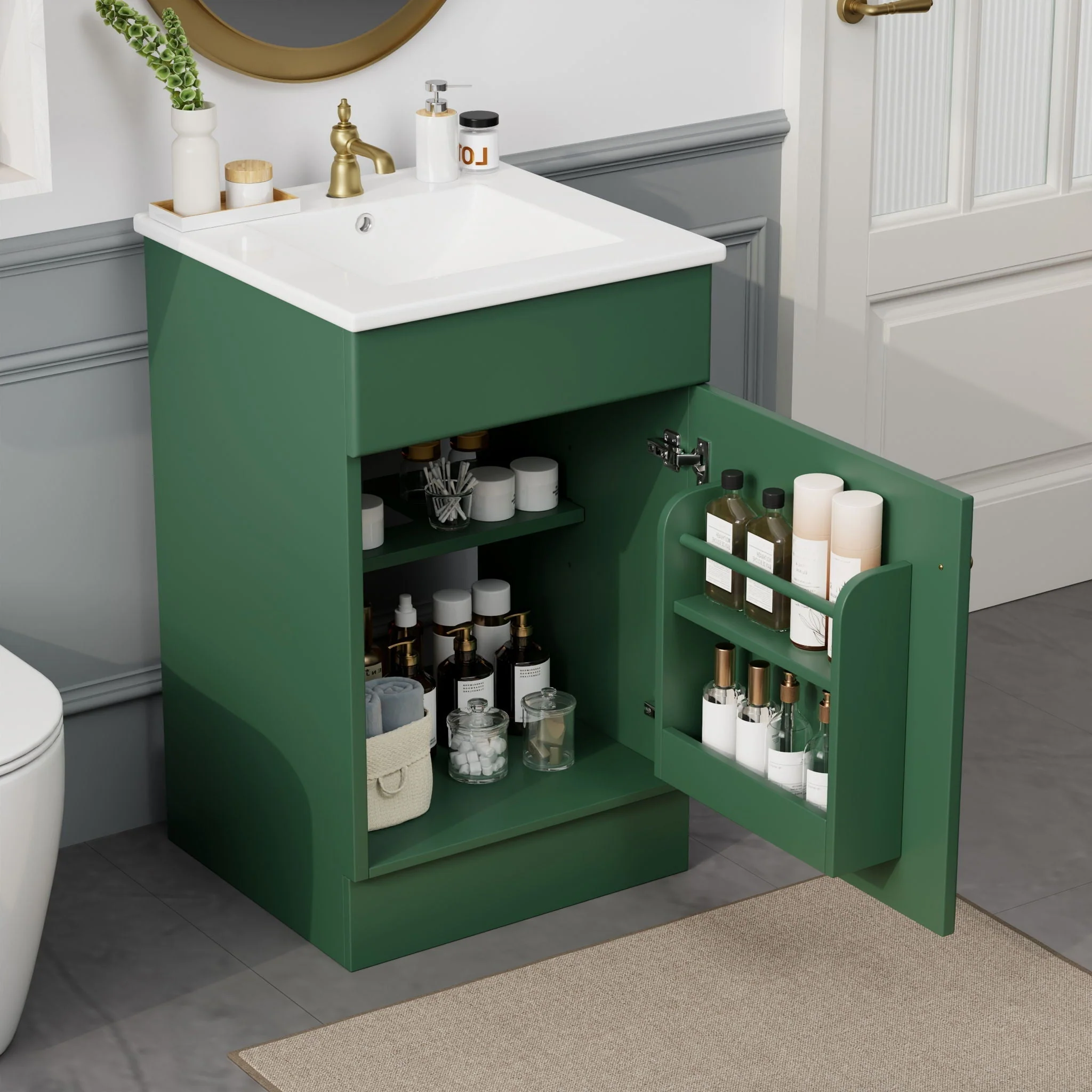 Bathroom Vanity With Sink, Cabinet With Adjustable Shelf - Image 23