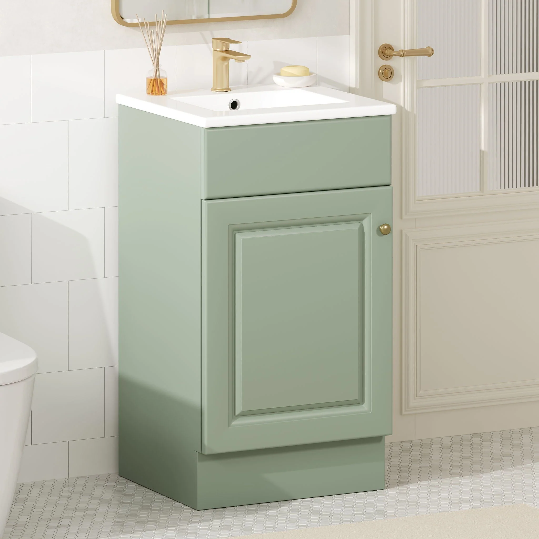 Bathroom Vanity With Sink, Cabinet With Adjustable Shelf - Image 25