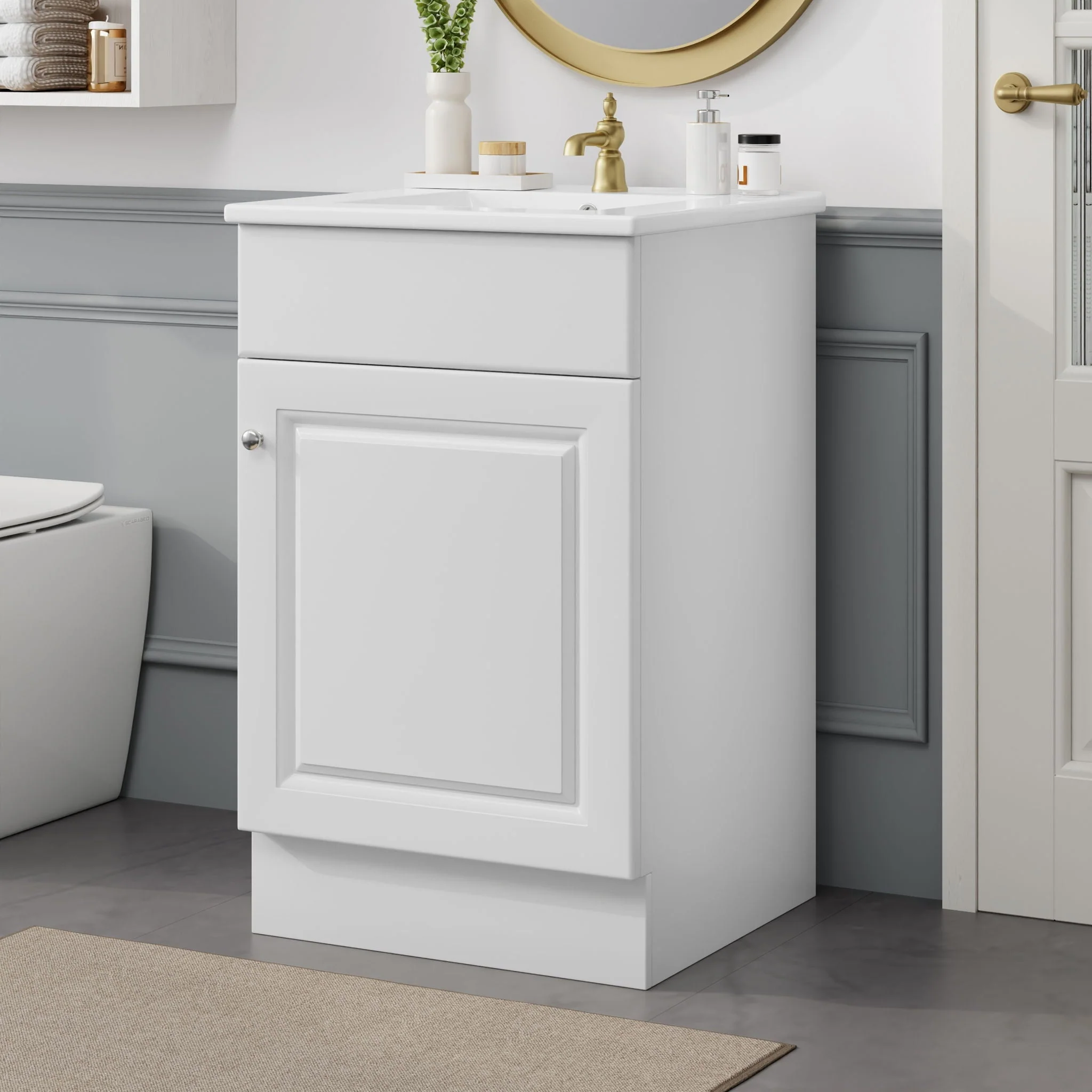 Bathroom Vanity With Sink, Cabinet With Adjustable Shelf - Image 29