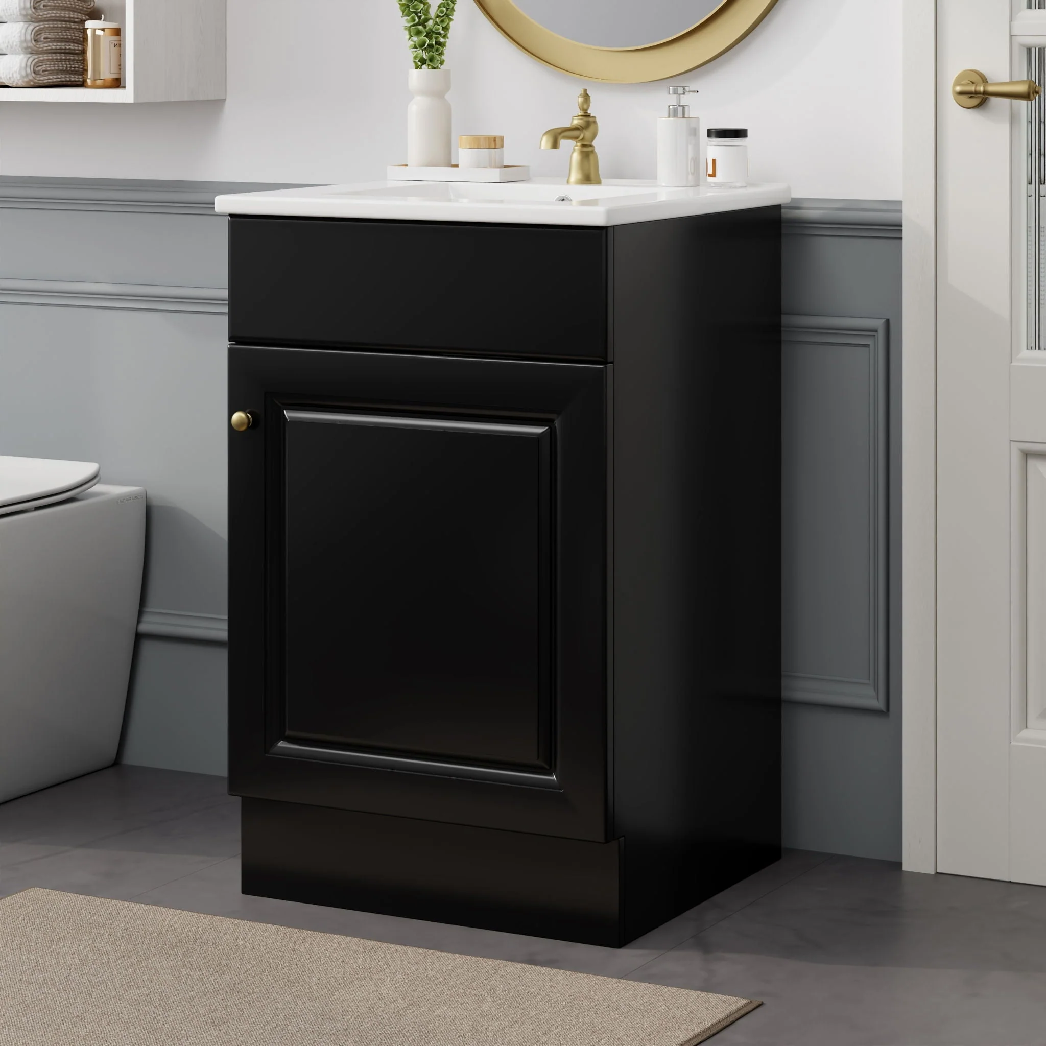 Bathroom Vanity With Sink, Cabinet With Adjustable Shelf - Image 30