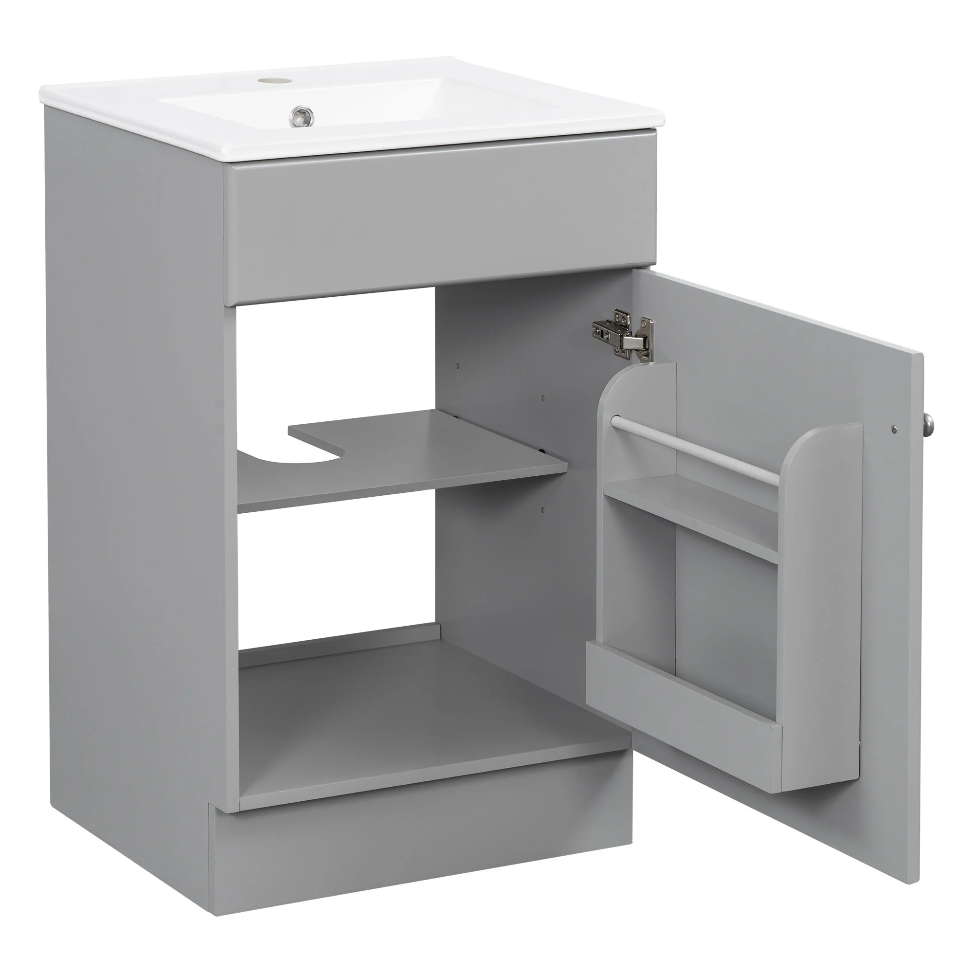 Bathroom Vanity With Sink, Cabinet With Adjustable Shelf - Image 7