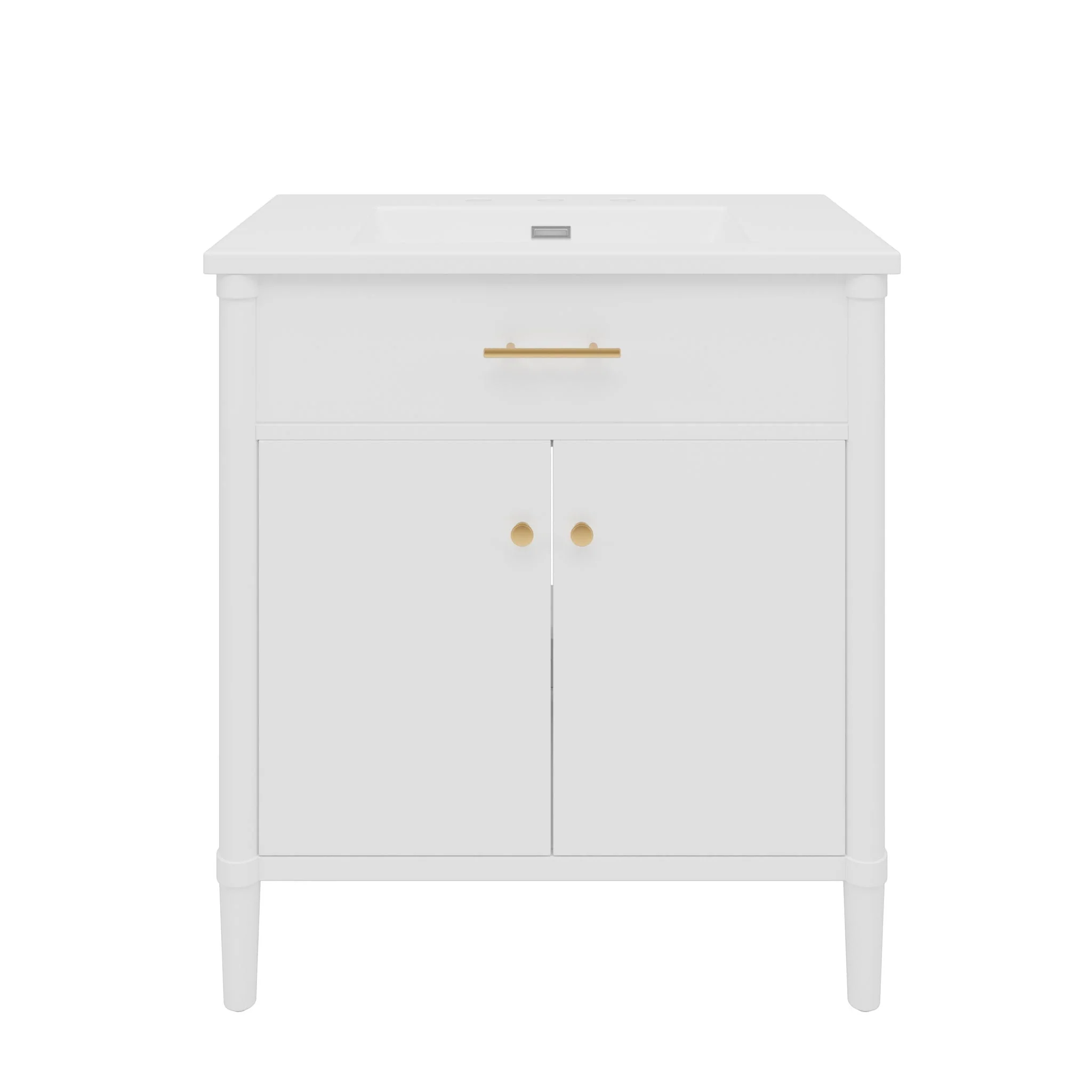 Bathroom Vanity With Sink, Soft Close Doors And Adjustable Shelf - Image 2