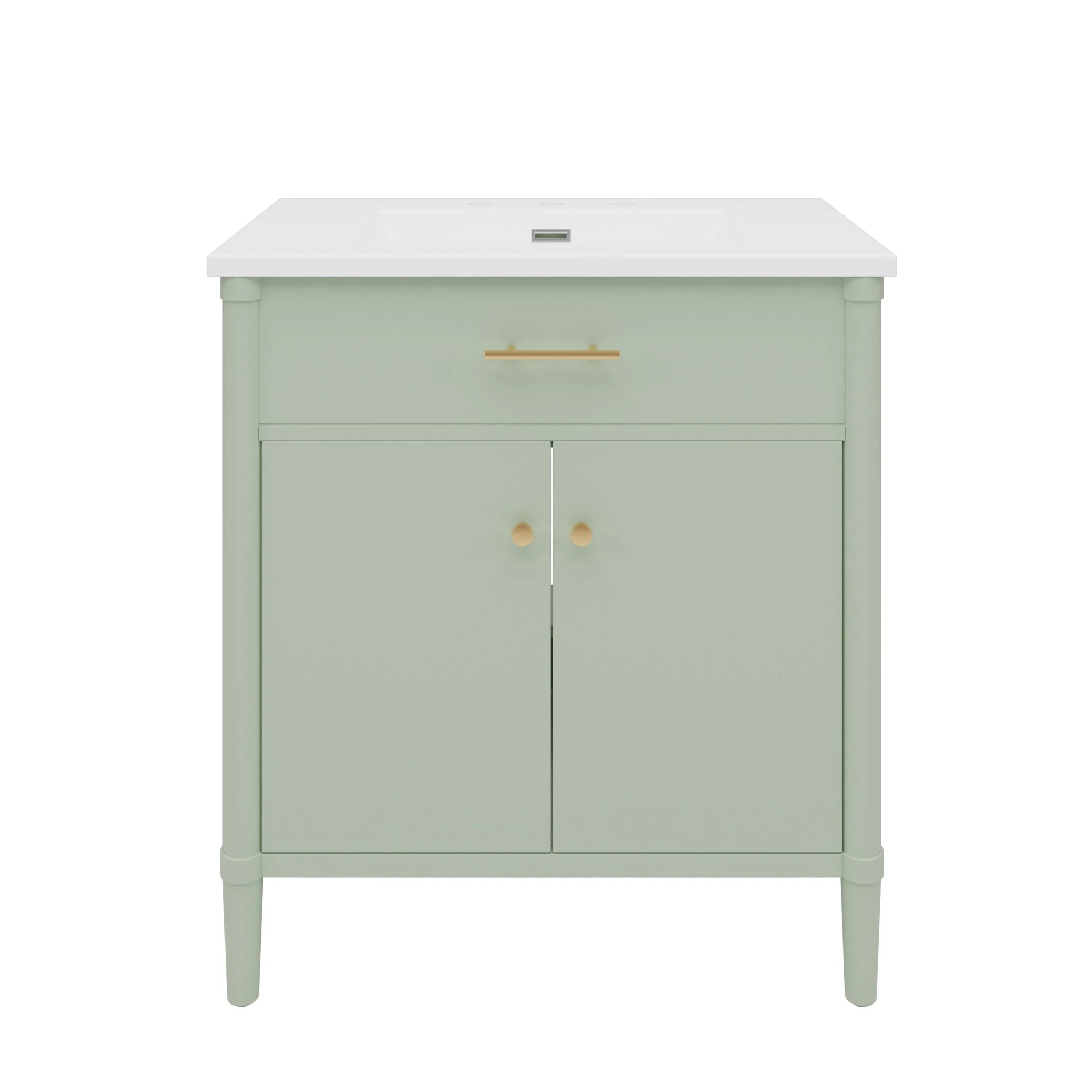 Bathroom Vanity With Sink, Soft Close Doors And Adjustable Shelf - Image 3