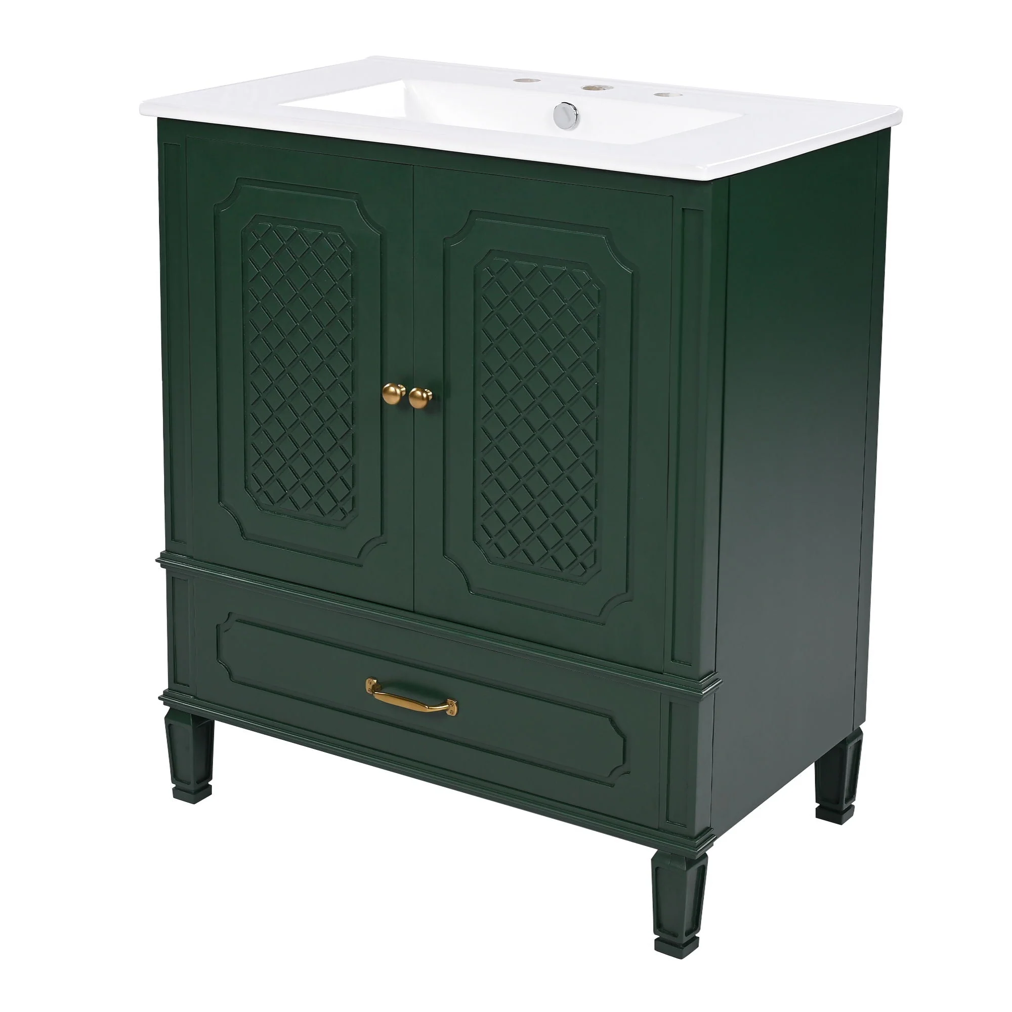 Bathroom Vanity With Sink, Soft Closing Door, Multi Functional Storage - Image 2