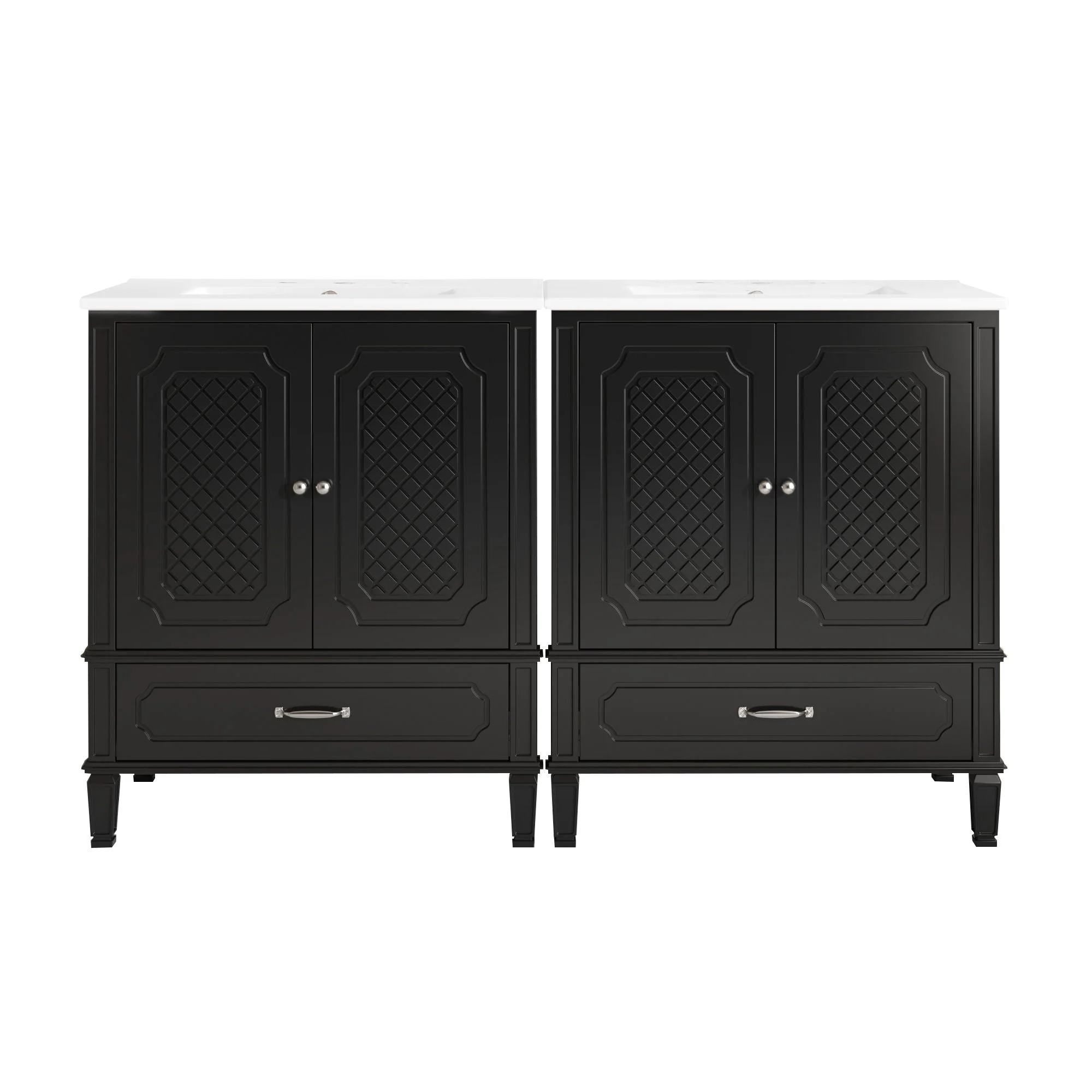 Bathroom Vanity With Sink, Soft Closing Door, Multi Functional Storage - Image 3