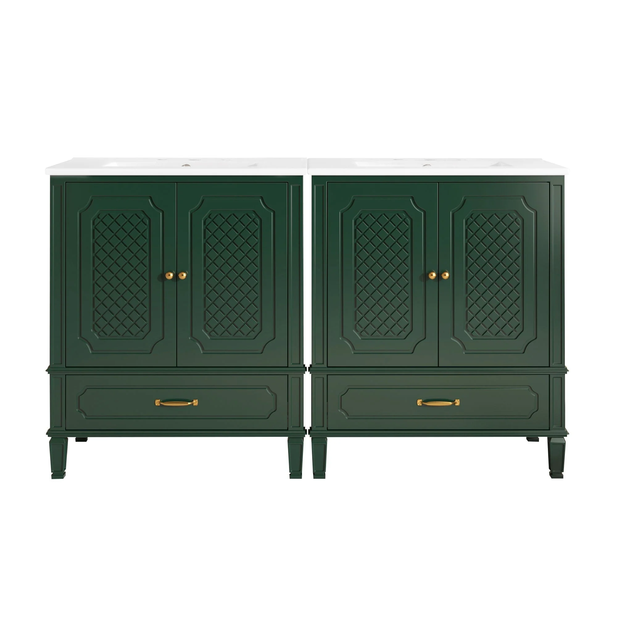 Bathroom Vanity With Sink, Soft Closing Door, Multi Functional Storage - Image 4