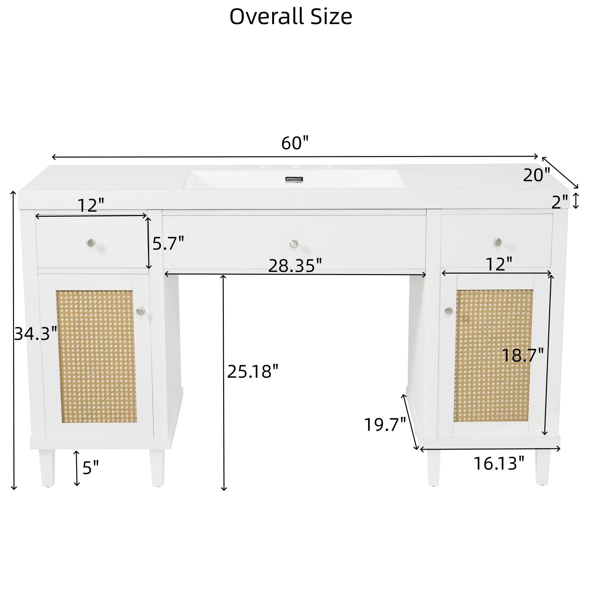 Bathroom Vanity With Sink, Spacious Storage Cabinet - Image 8