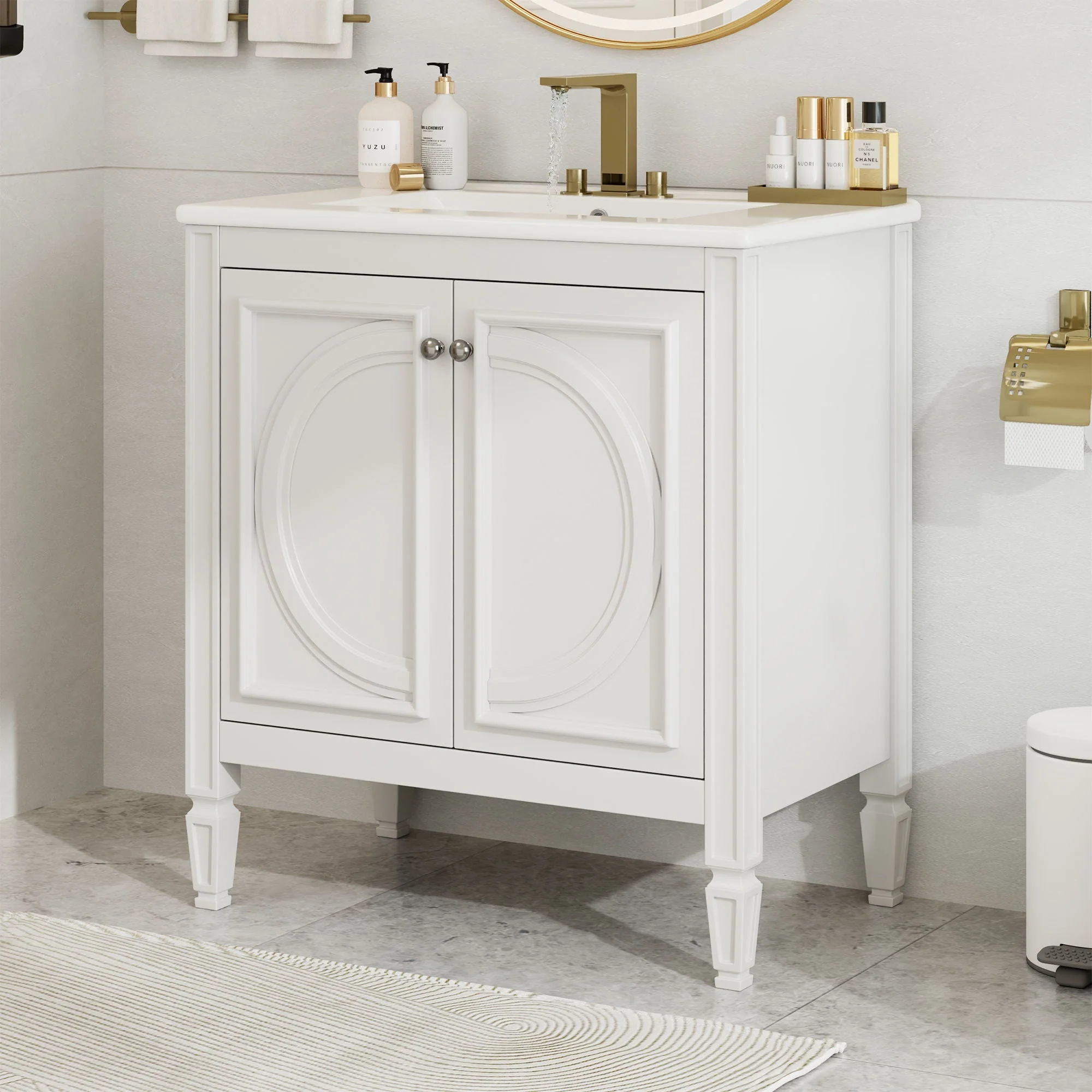 Bathroom Vanity With Sink With 2 Doors And Adjustable Shelf - Image 10