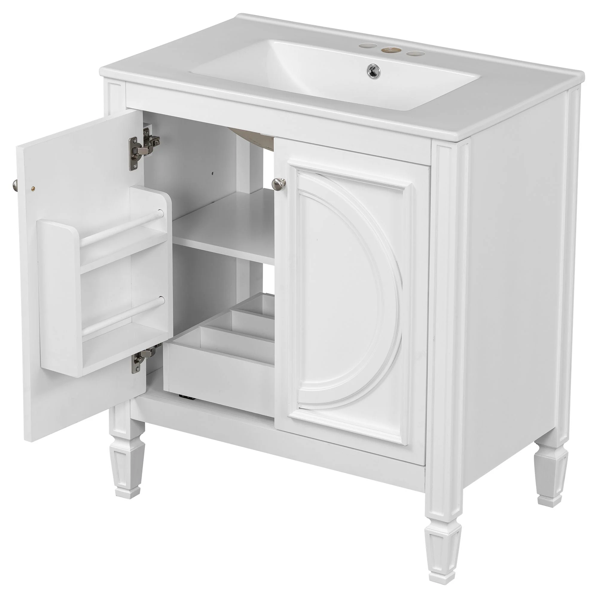 Bathroom Vanity With Sink With 2 Doors And Adjustable Shelf - Image 2