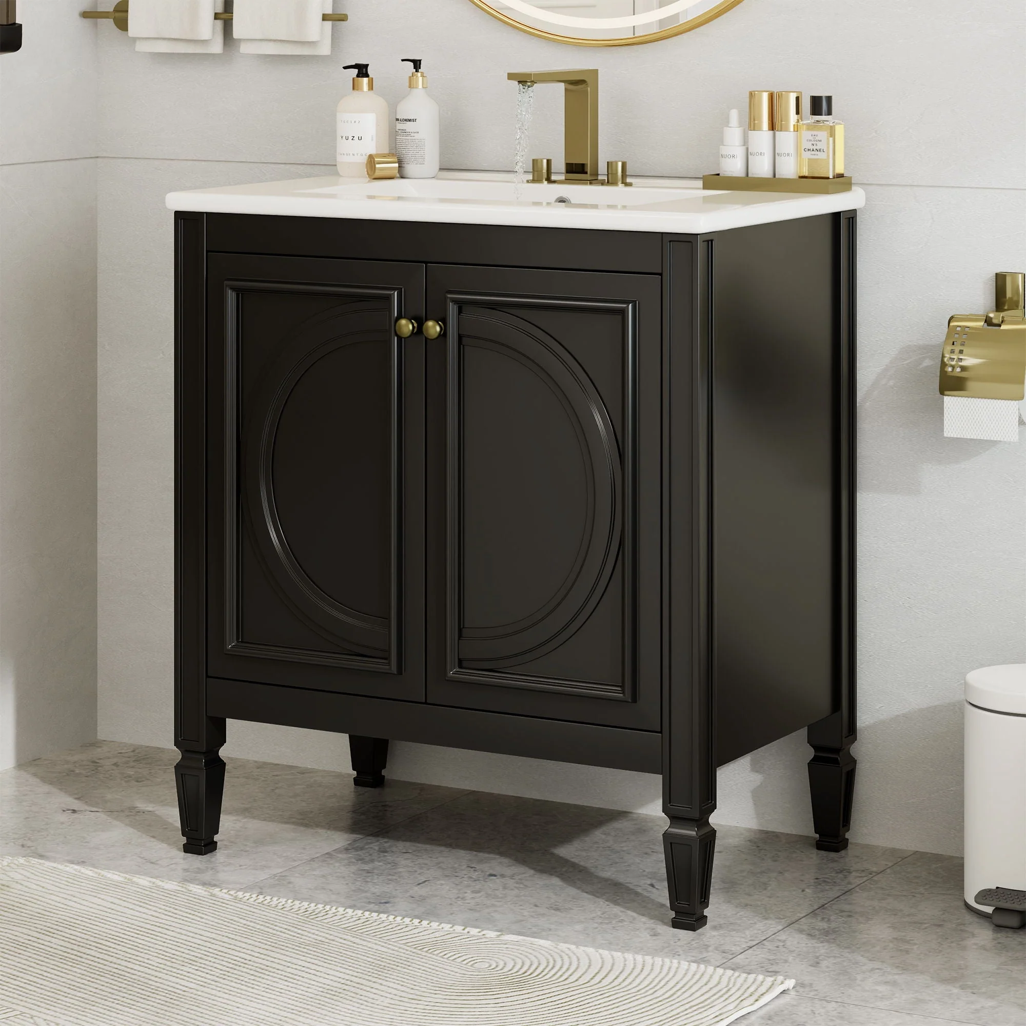 Bathroom Vanity With Sink With 2 Doors And Adjustable Shelf - Image 21