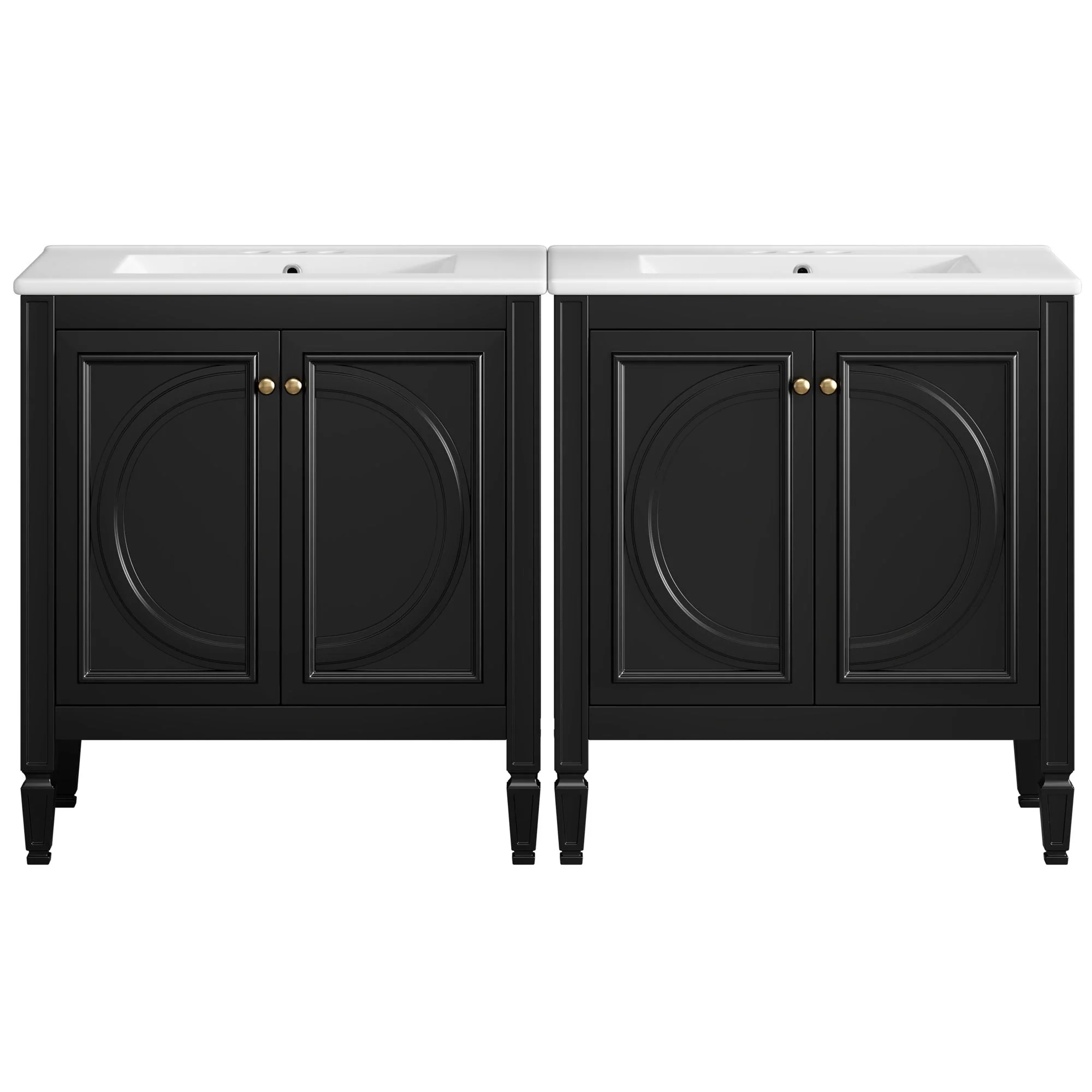 Bathroom Vanity With Sink With 2 Doors And Adjustable Shelf - Image 4